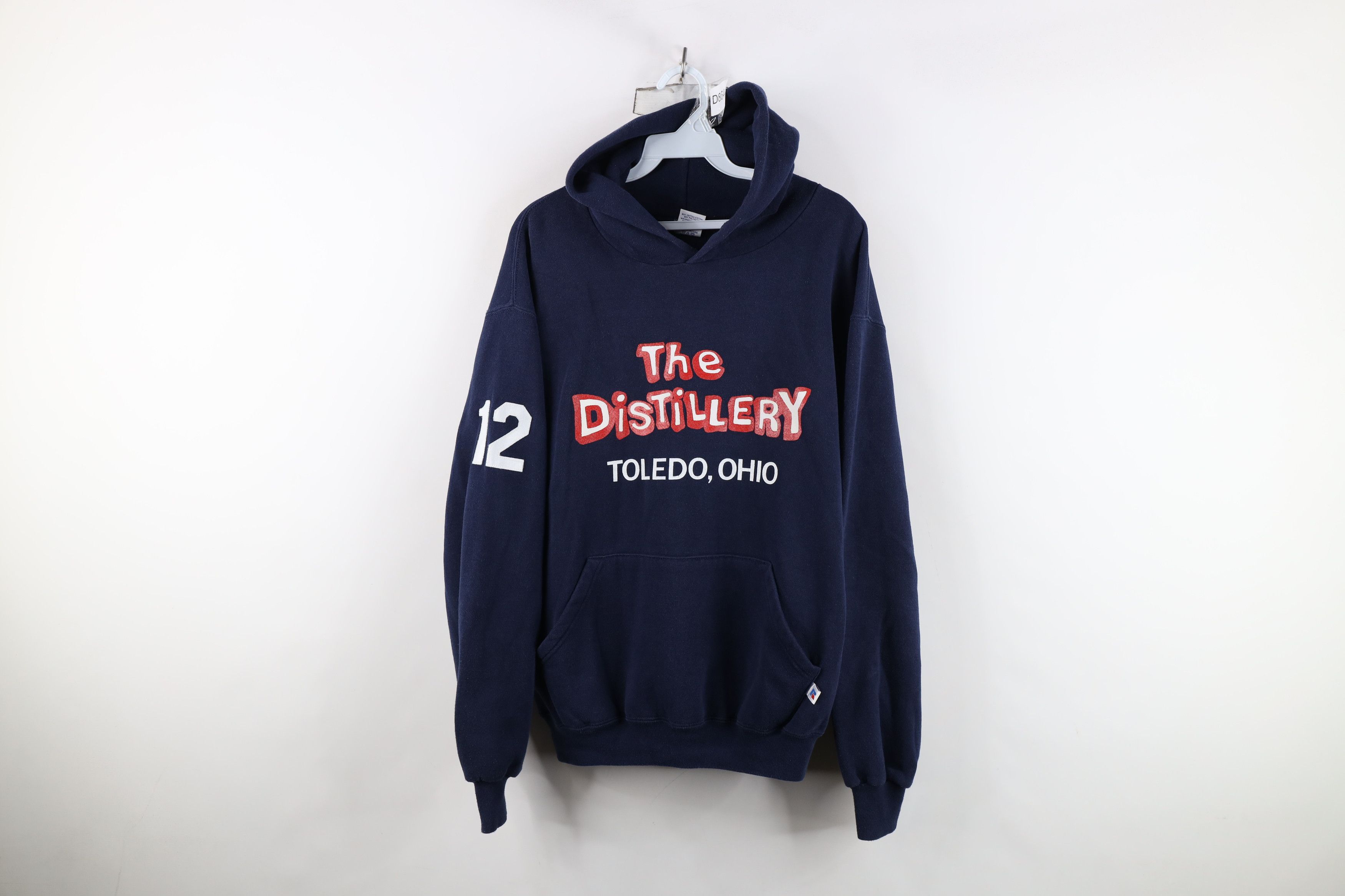 Russell Athletic Vintage 90s Russell Athletic Distillery Baseball Hoodie Blue Size US M / EU 48-50 / 2 - 1 Thumbnail