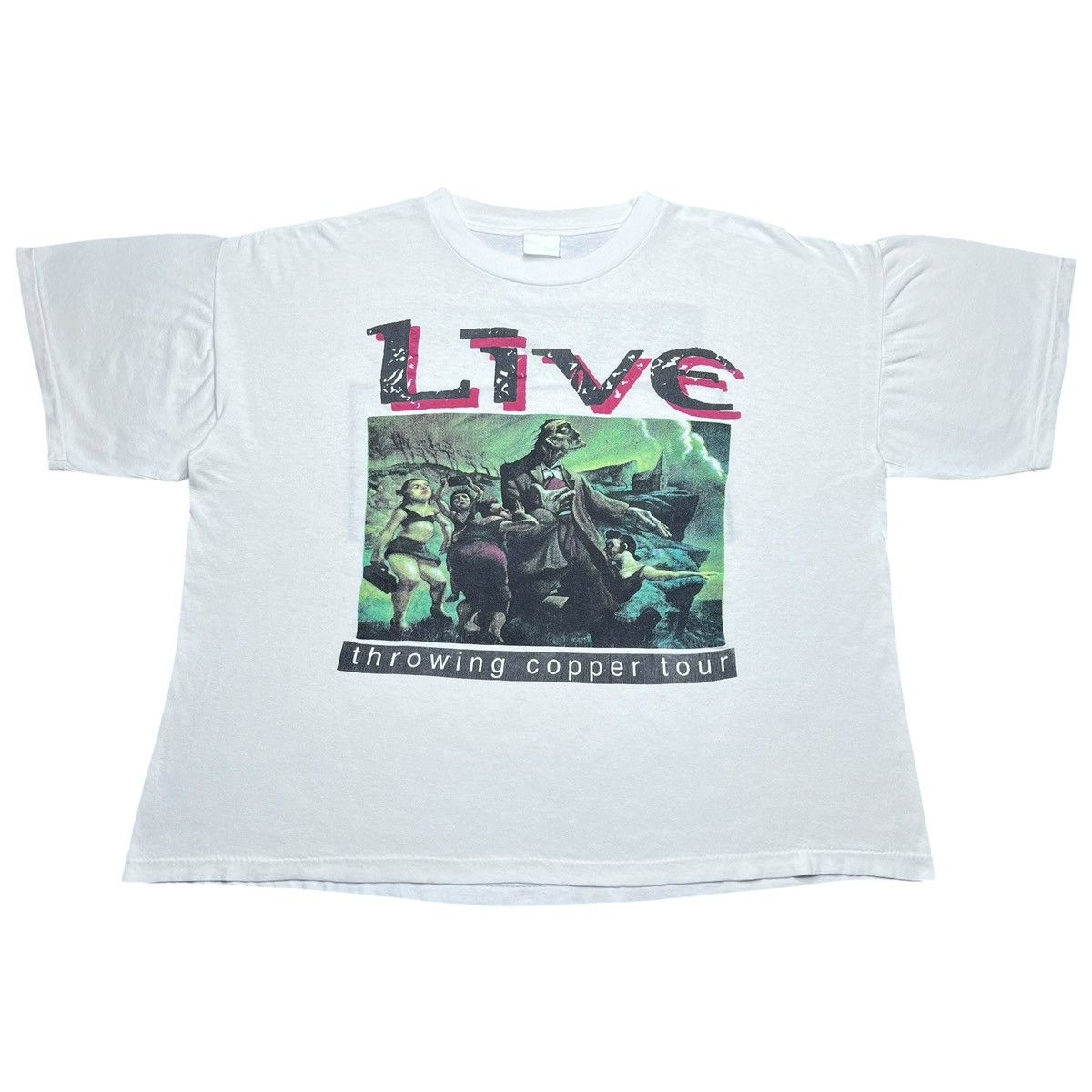 Band Tees Vintage 1995 Live Throwing Copper Tour Band Graphic T-Shirt Size US XL / EU 56 / 4 - 1 Thumbnail