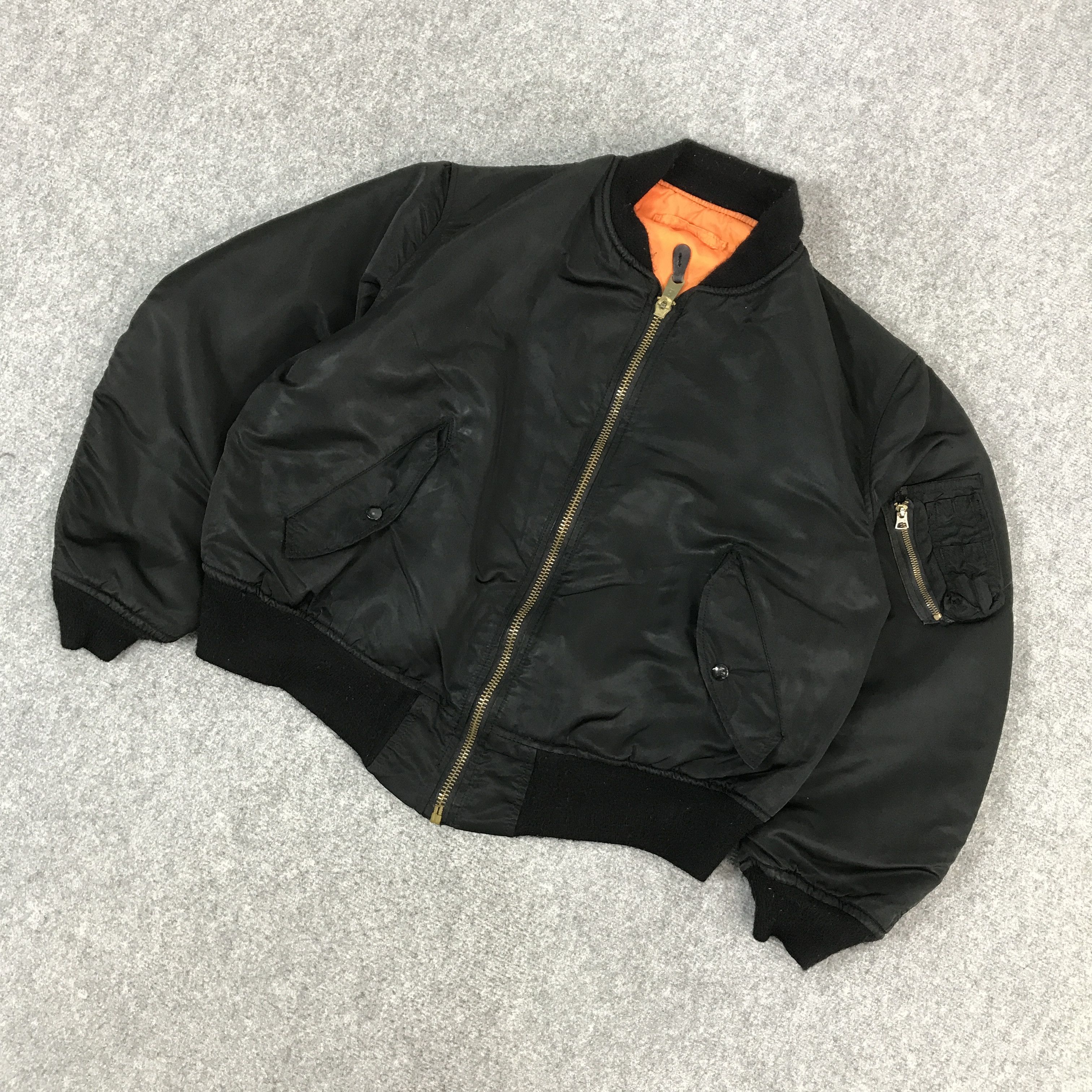 Alpha Industries × Japanese Brand ALPHA INDUSTRIES FLYERS MAN MA1 BOMBER BLACK JACKET Size US XL / EU 56 / 4 - 5 Thumbnail