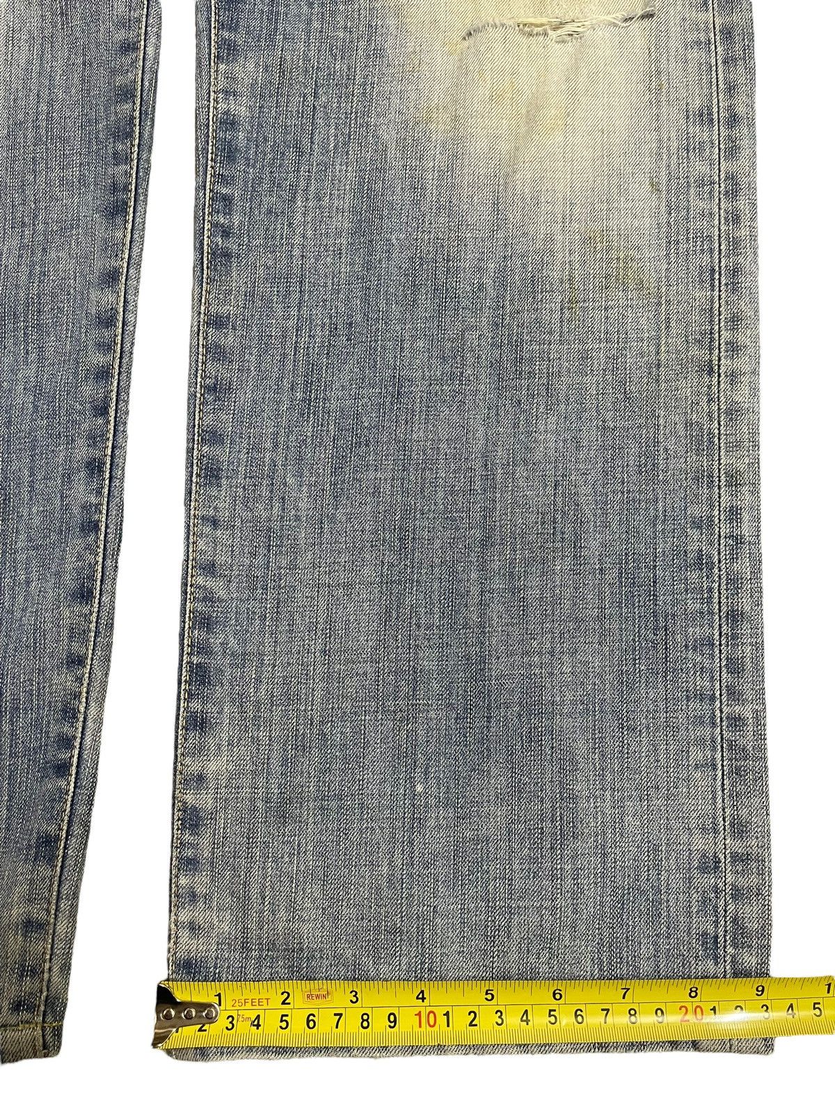 Edwin Vintage Edwin 503z Blue Faded Wash Distressed Baggy Jeans Size US 35 - 18 Thumbnail