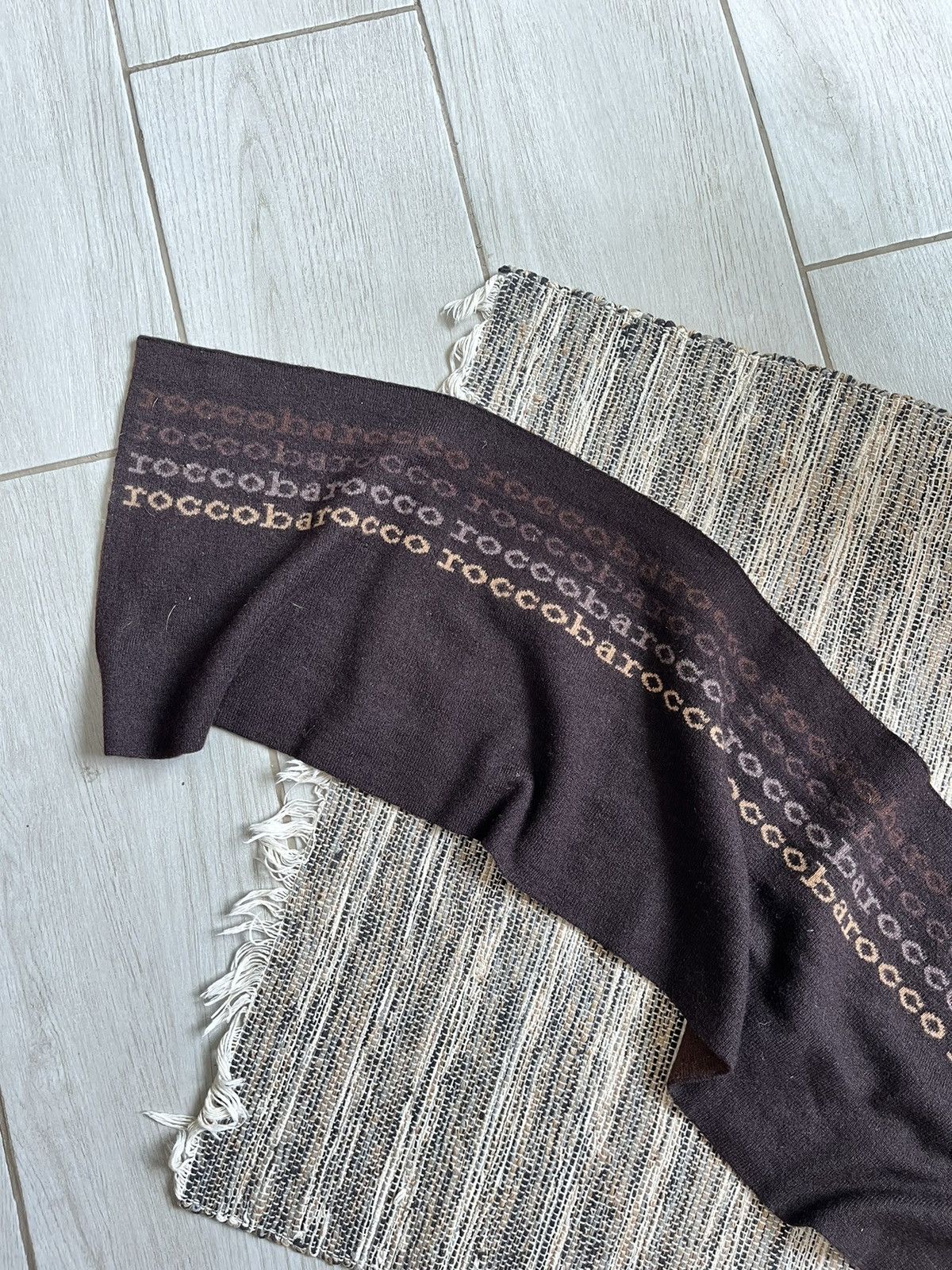 Other Roccobarocco Scarf Brown Monogram logo luxury minimalistic Size ONE SIZE - 4 Thumbnail
