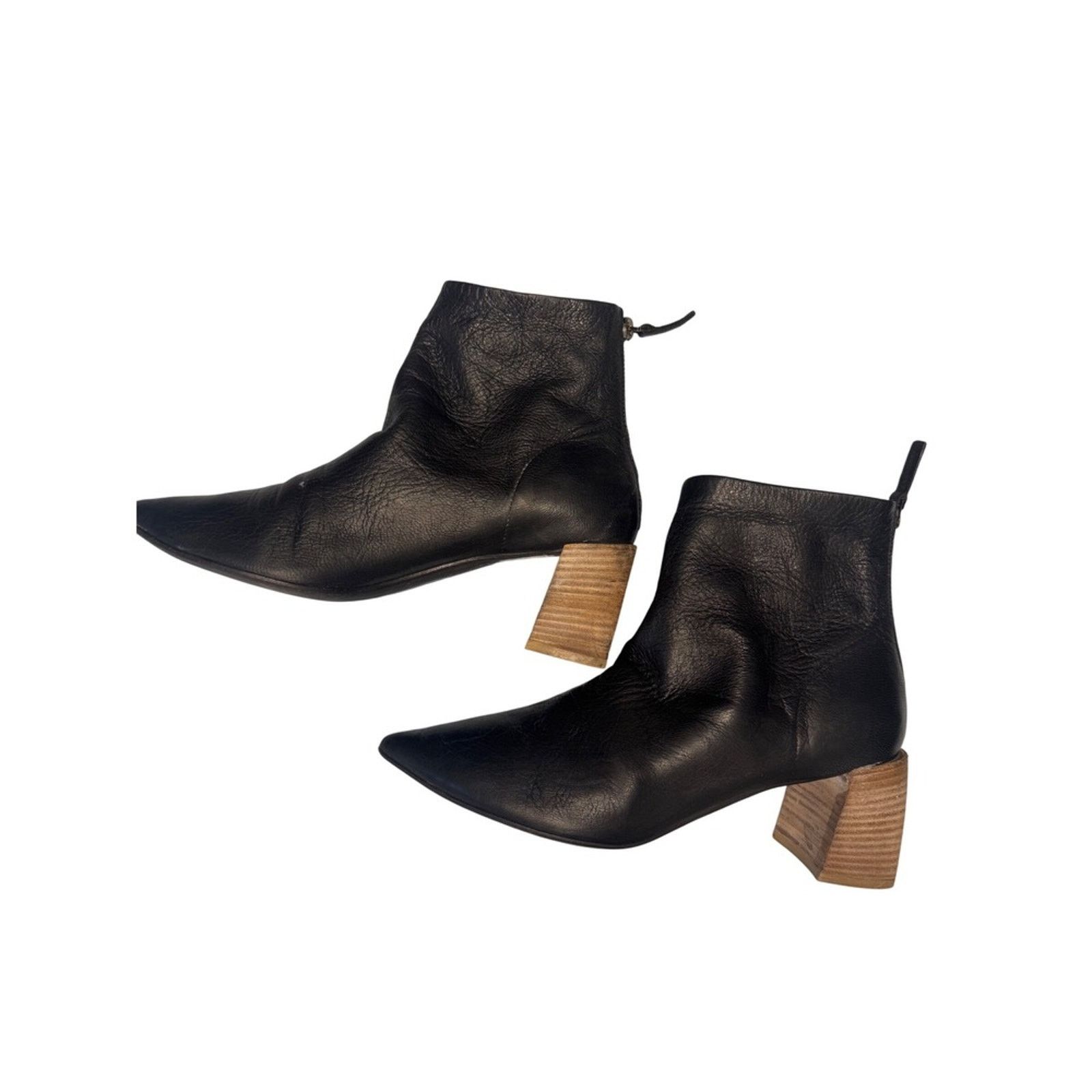 Marsell Marsèll Black Italian Leather Ankle Boots | Soft Luxe Size US 7 / IT 37 - 1 Thumbnail