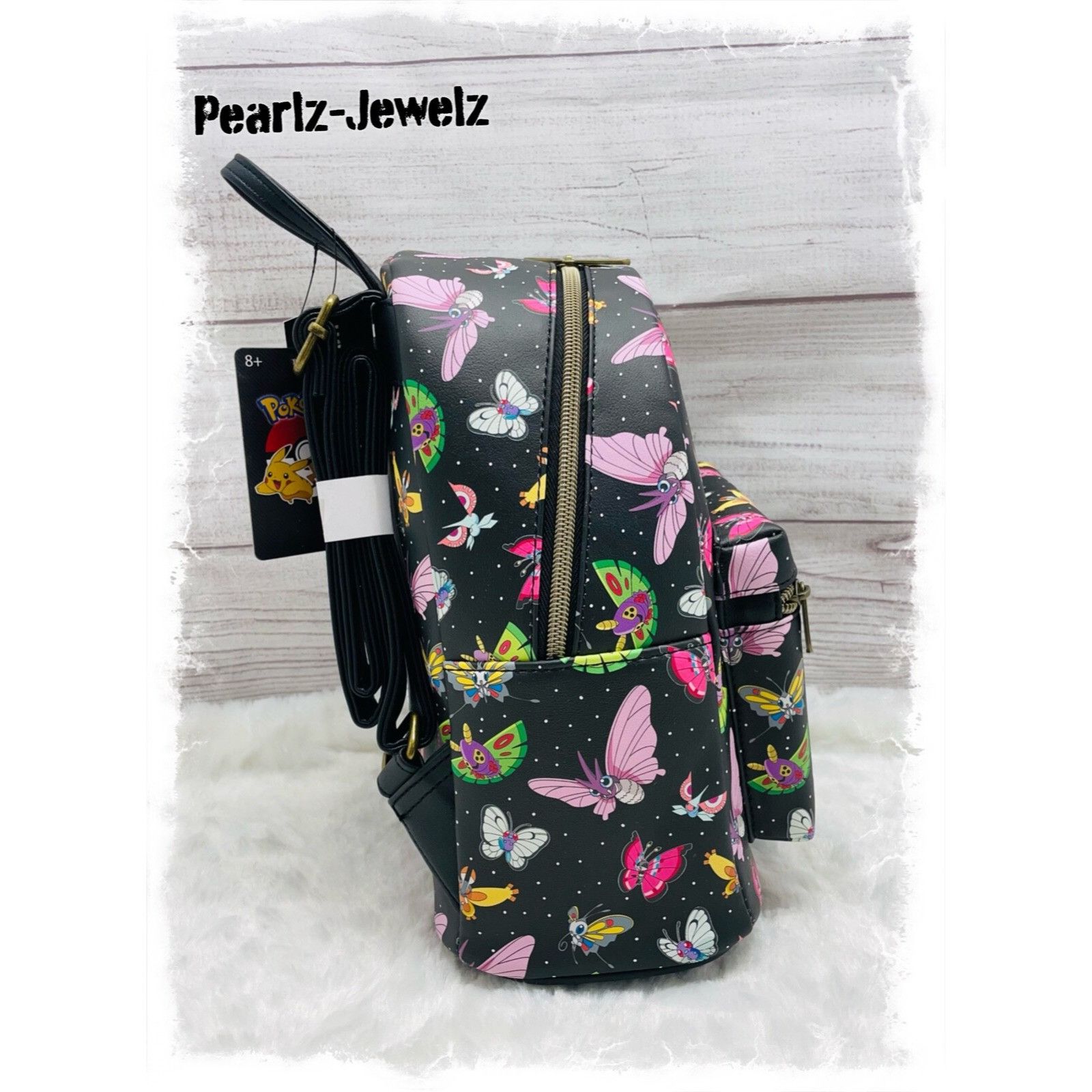 Pokemon Loungefly Pokemon Winged Types Moths Butterflies Black Mini Size ONE SIZE - 3 Thumbnail