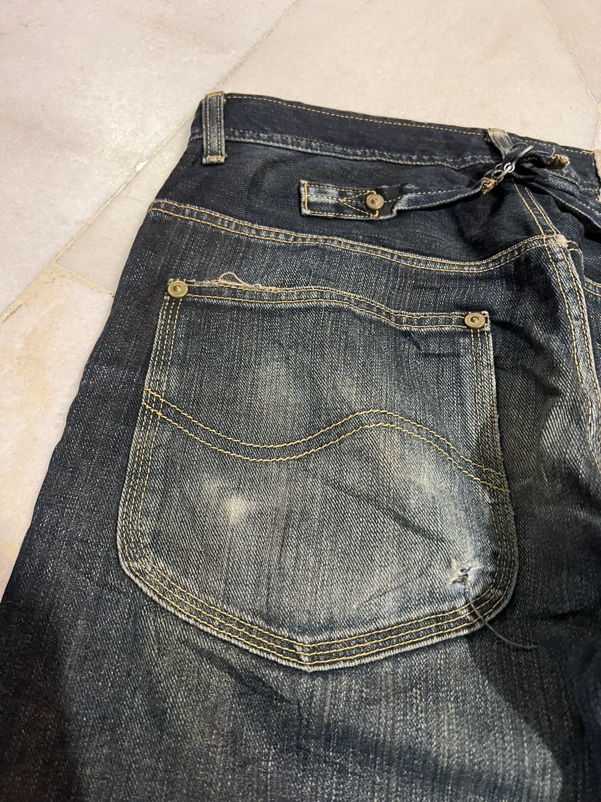 Hysteric Glamour × If Six Was Nine × Lee 🌈Baggy 90’s Lee Cowboy Distress Mud Wash Jeans Size US 33 - 14 Thumbnail