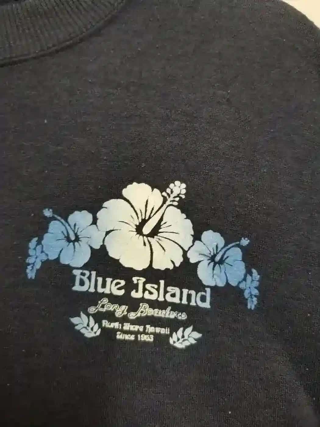 Vintage Vintage Blue Island Flower Big Logo Sweatshirt Size US L / EU 52-54 / 3 - 2 Thumbnail