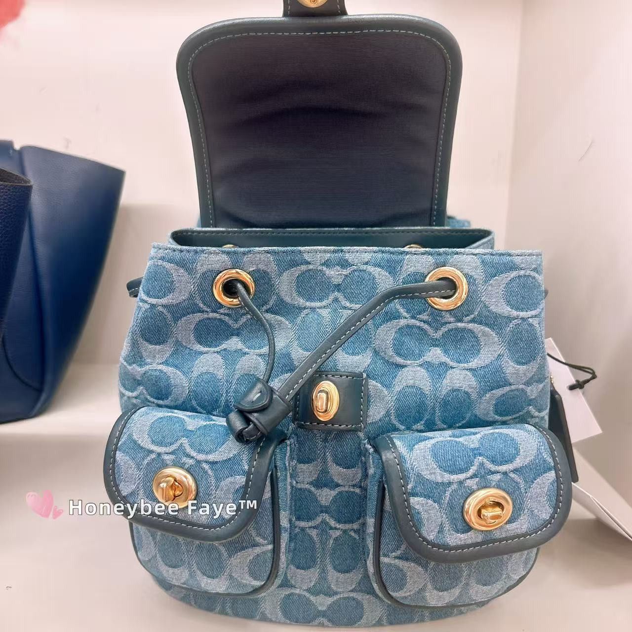 Coach Hadley Backpack In Signature Denim denim CDB95 Size ONE SIZE - 4 Thumbnail