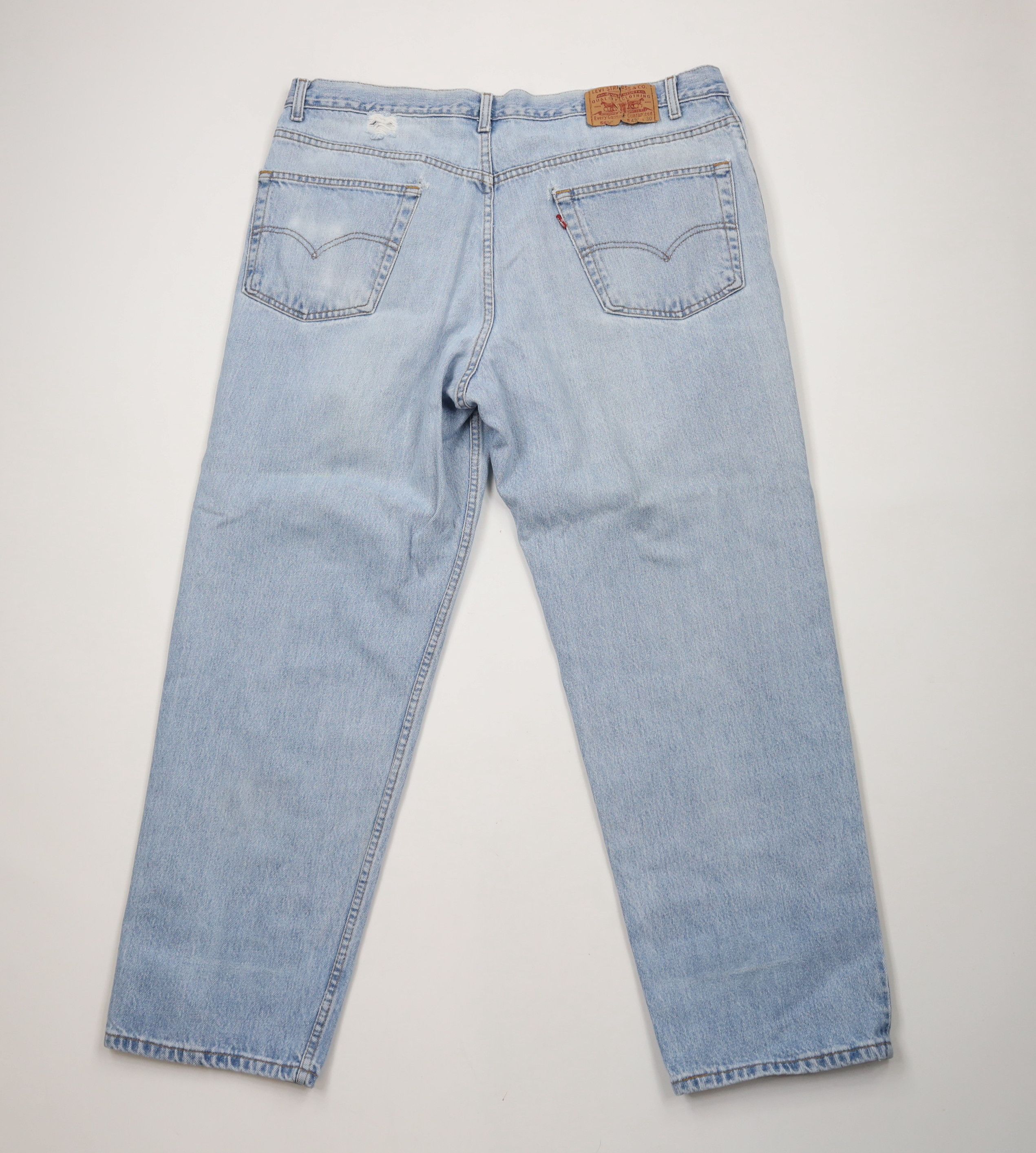 Levi's × Vintage Vintage 90s Levis 550 Relaxed Fit Denim Jeans Blue Cotton Size US 42 / EU 58 - 10 Thumbnail