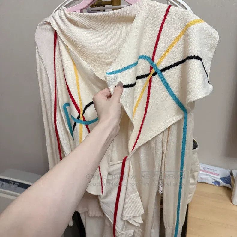 Loewe Loewe Milk White Silk Wool Design Open Cardigan Size XS / US 0-2 / IT 36-38 - 5 Thumbnail