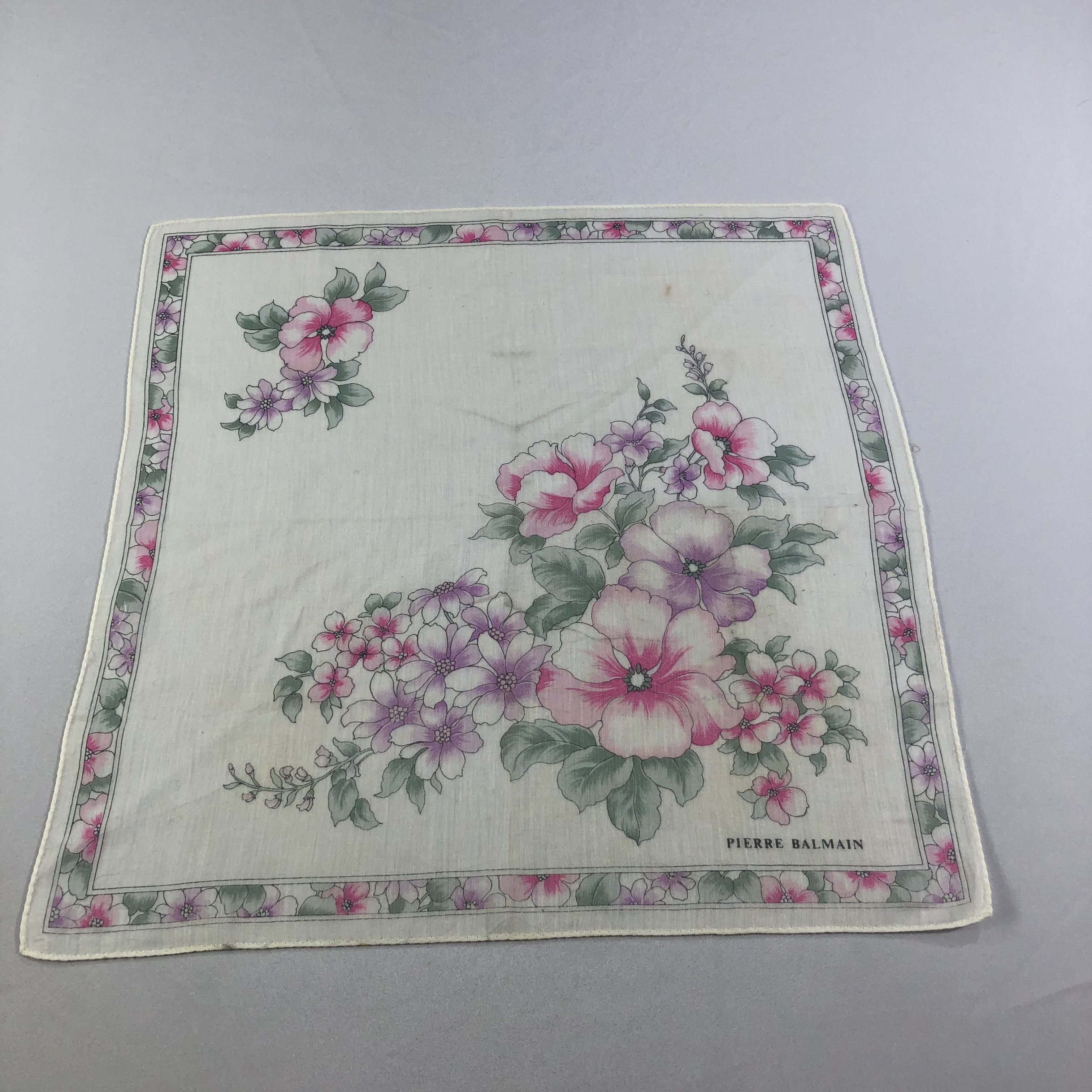 Pierre Balmain Pierre Balmain Floral Handkerchief Neckerchief Bandana H2013 Size ONE SIZE - 1 Thumbnail
