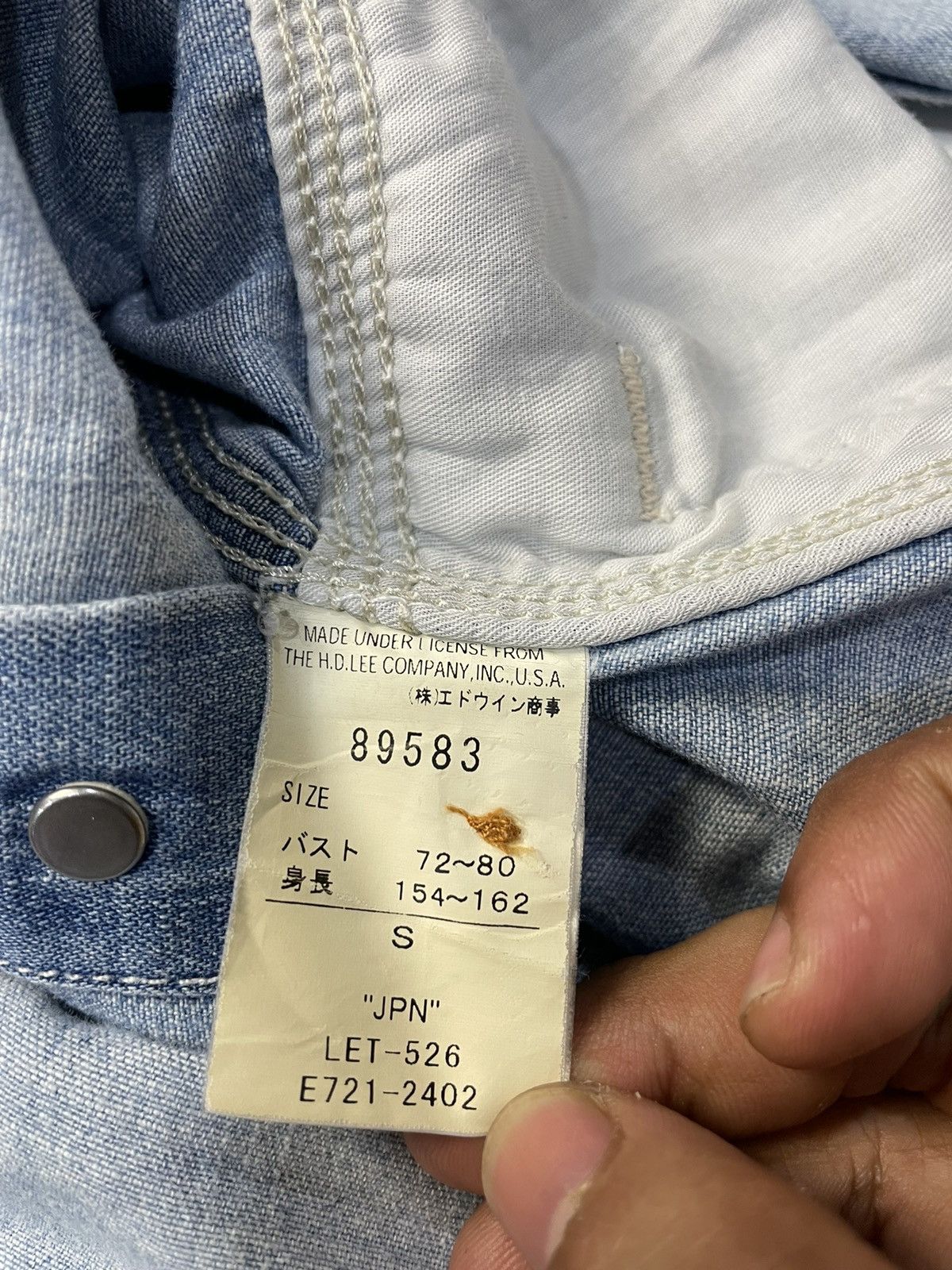 Lee × Vintage Lee Women Vintage Denim Faded Worker Jacket Size S / US 4 / IT 40 - 10 Thumbnail