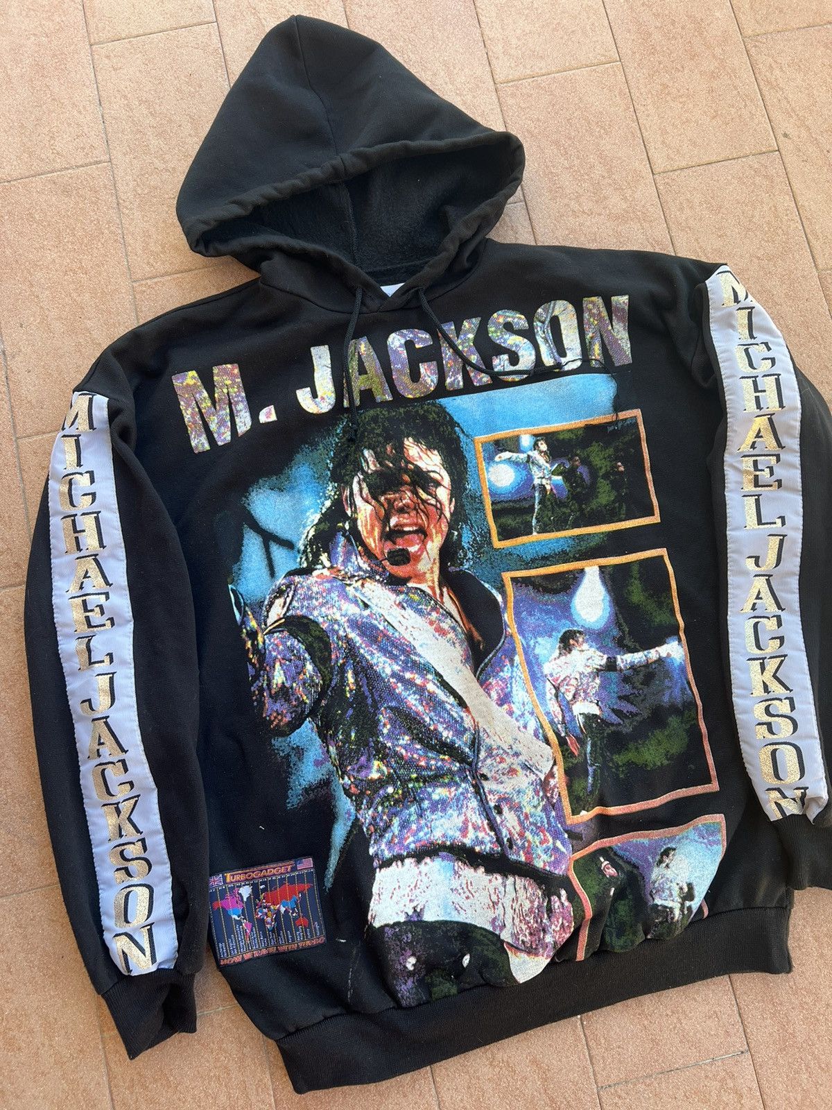 Band Tees × Michael Jackson × Vintage Vintage 90s Michael Jackson Tour Rap Hoodie Size US L / EU 52-54 / 3 - 3 Thumbnail