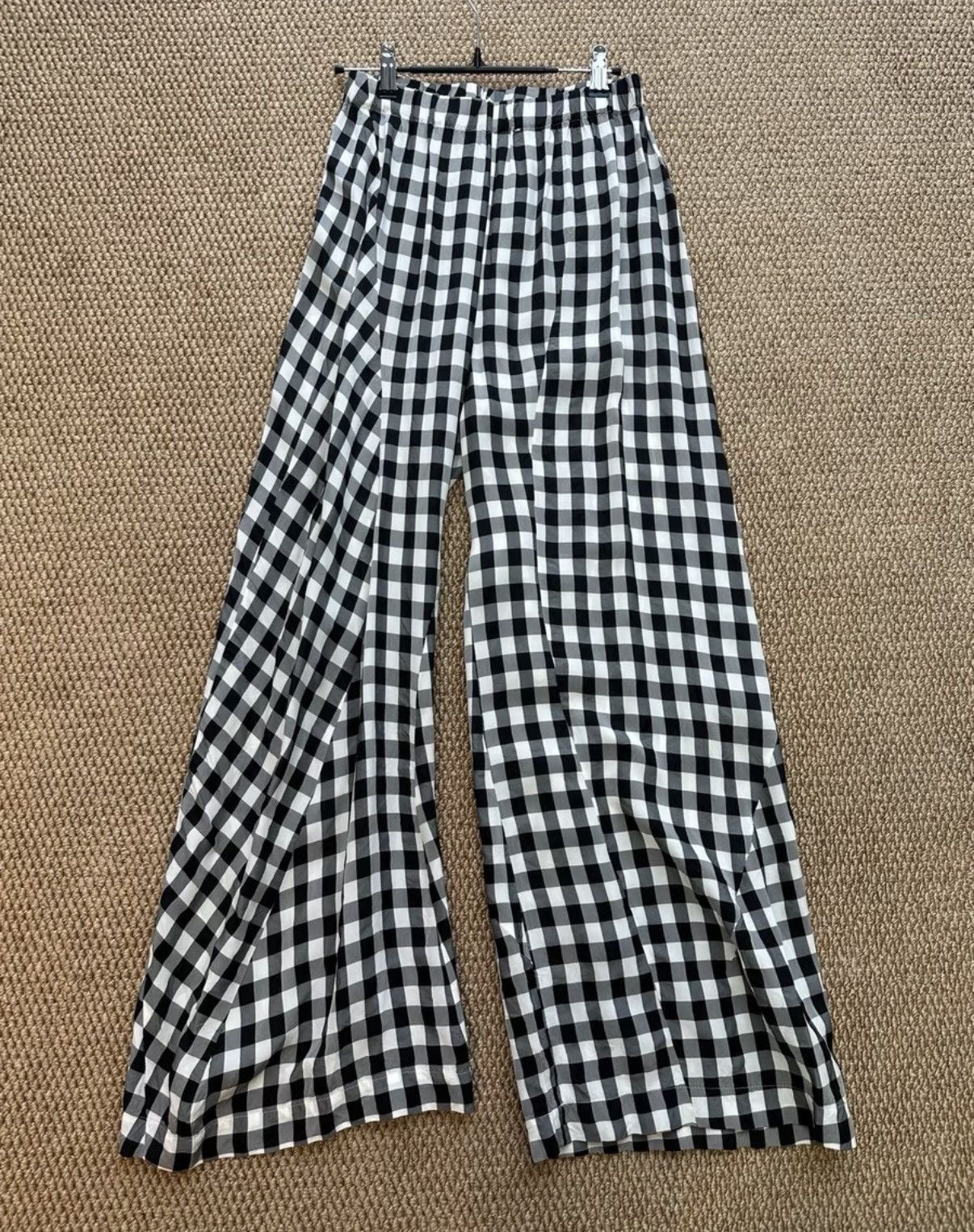 Comme des Garcons COMME des GARÇONS Black & White Plaid Wide-Leg Pants K23 Size 25" / US 0 / IT 36 - 1 Thumbnail