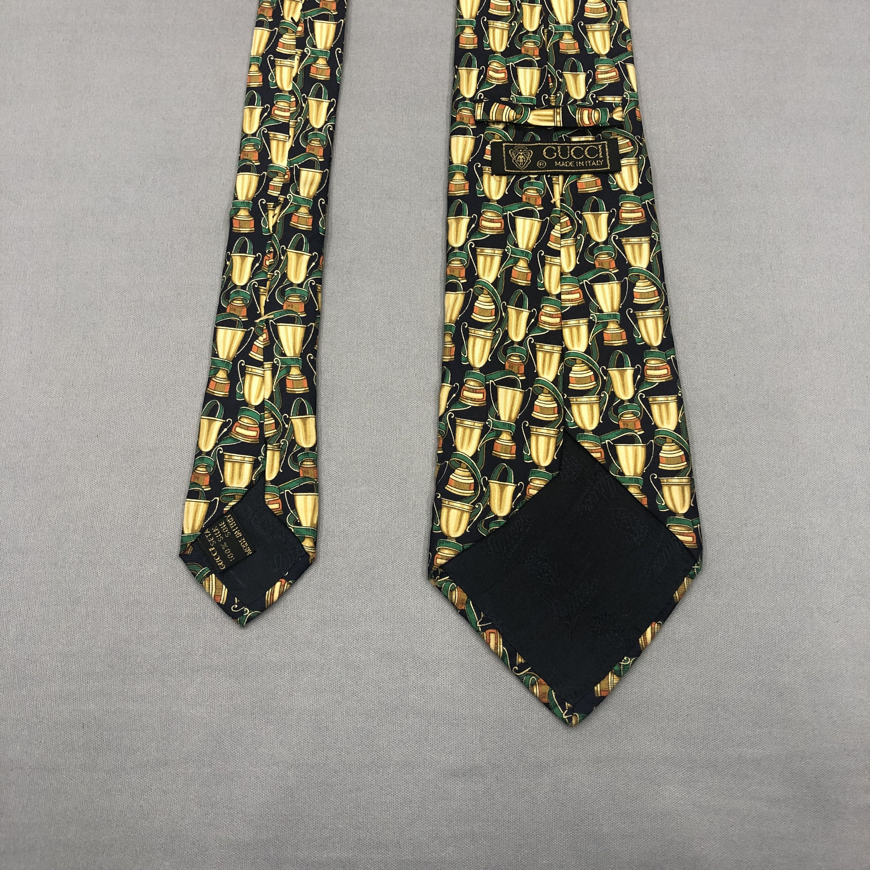 Gucci Vintage Gucci SILK Necktie Cravate Pure Silk Neck Tie Size ONE SIZE - 3 Thumbnail