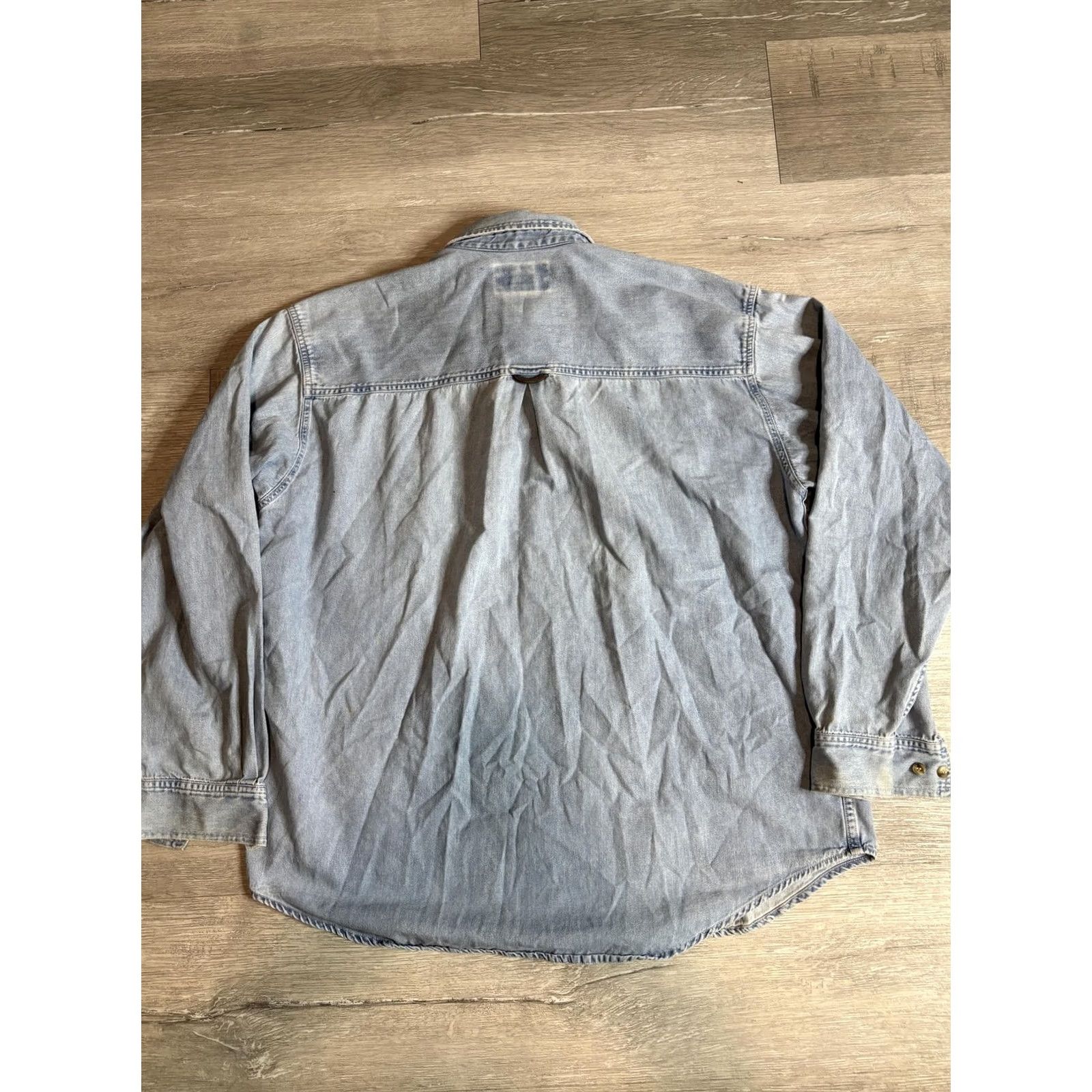 Marlboro VINTAGE Marlboro Country Store Shirt Mens Large Blue Denim Button Front 90s Size US L / EU 52-54 / 3 - 5 Thumbnail