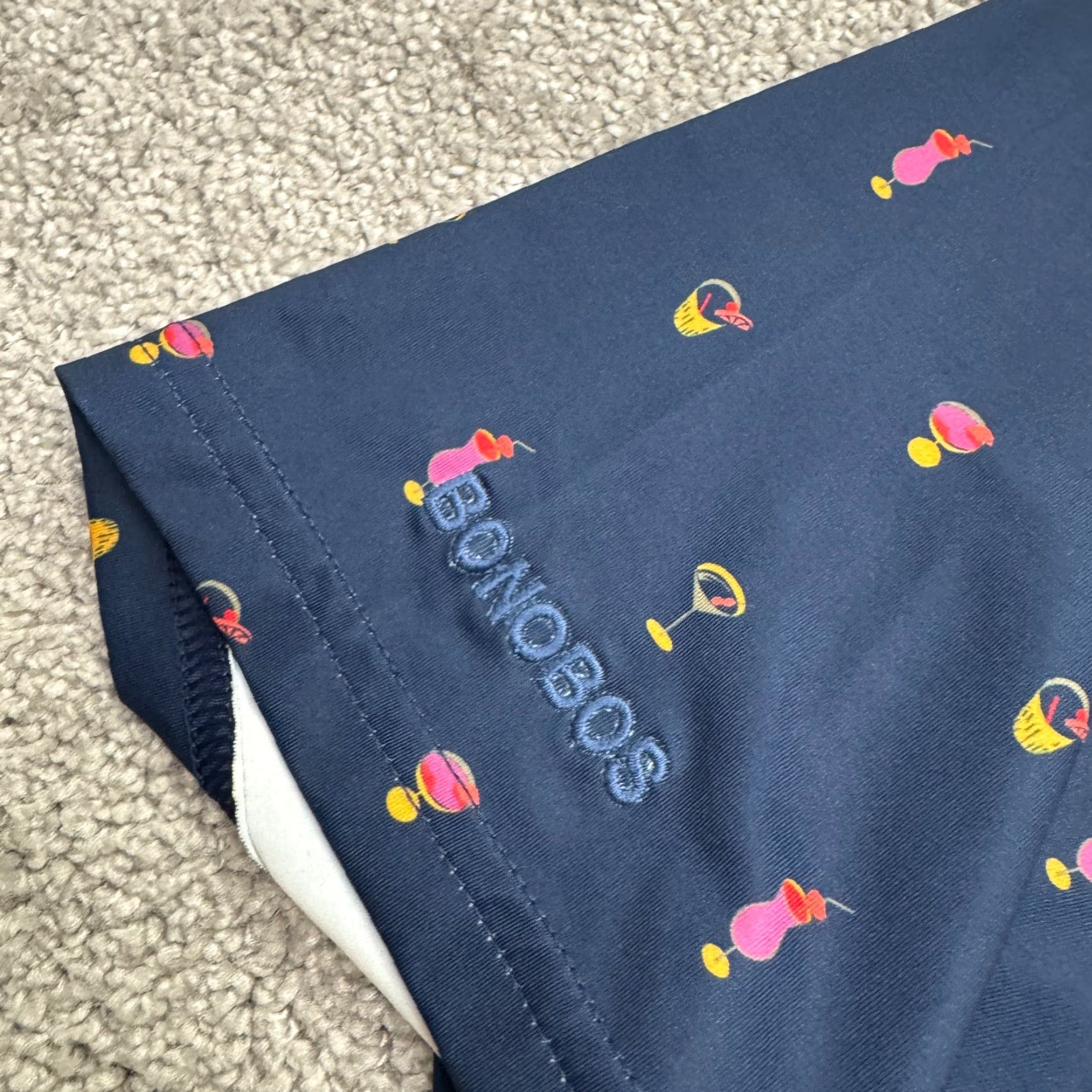 Bonobos Bonobos Golf Polo Shirt Mens XXL Navy Blue Cocktail Drinks Print Size US XXL / EU 58 / 5 - 5 Thumbnail