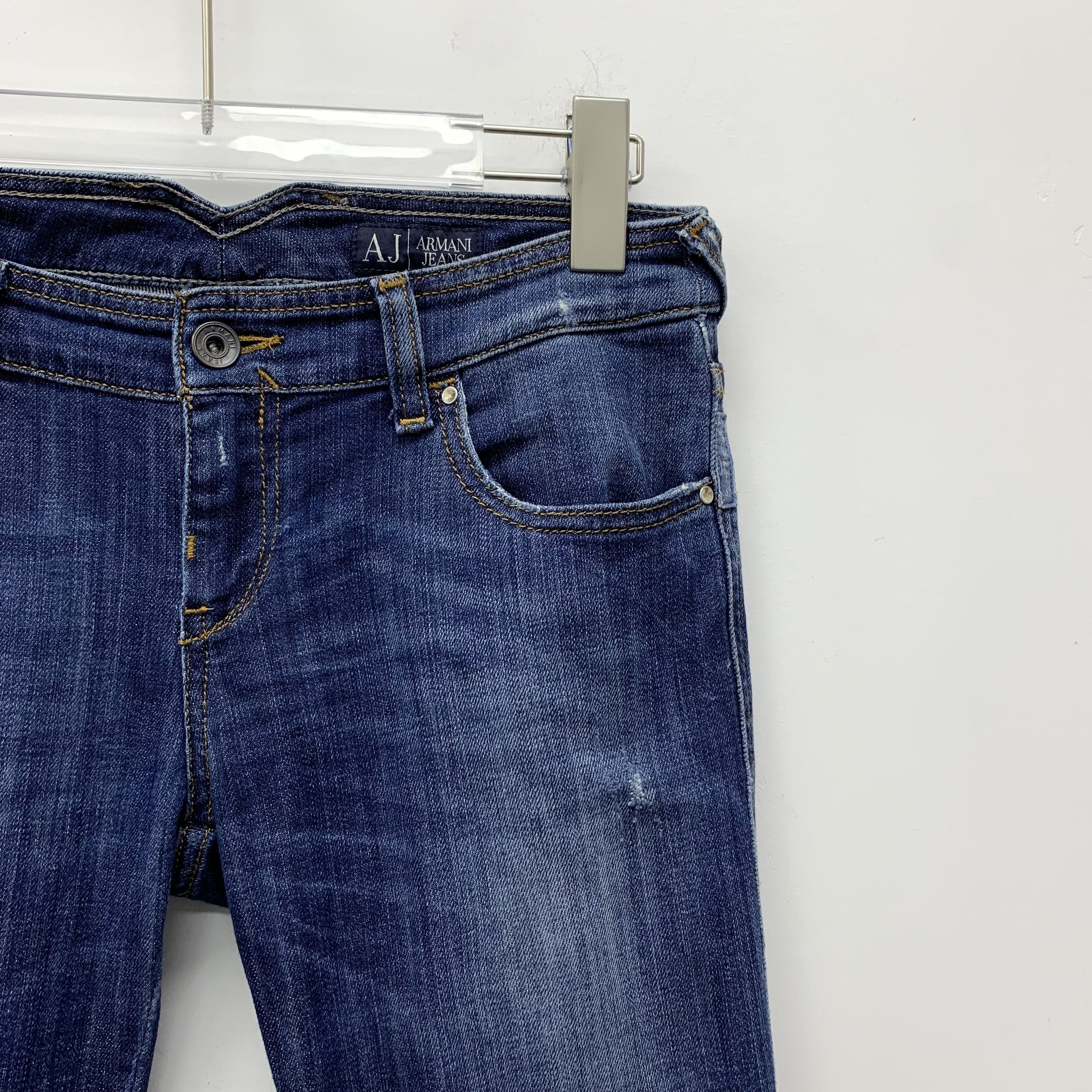 Armani Armani Jeans Denim Pants – Deep Blue Washed Cotton (Size 26) Size 26" / US 2 / IT 38 - 7 Thumbnail