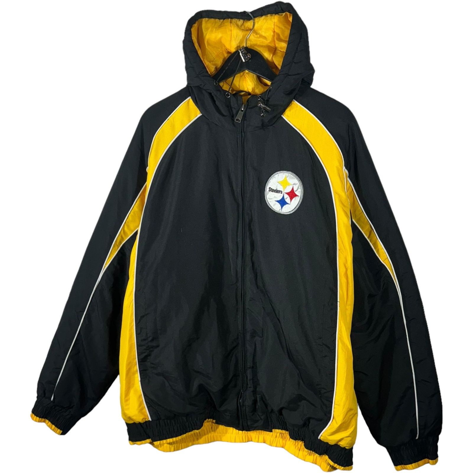 NFL NFL Pittsburg Steelers Full Zip Hooded Light Jacket Size US XXL / EU 58 / 5 - 3 Thumbnail