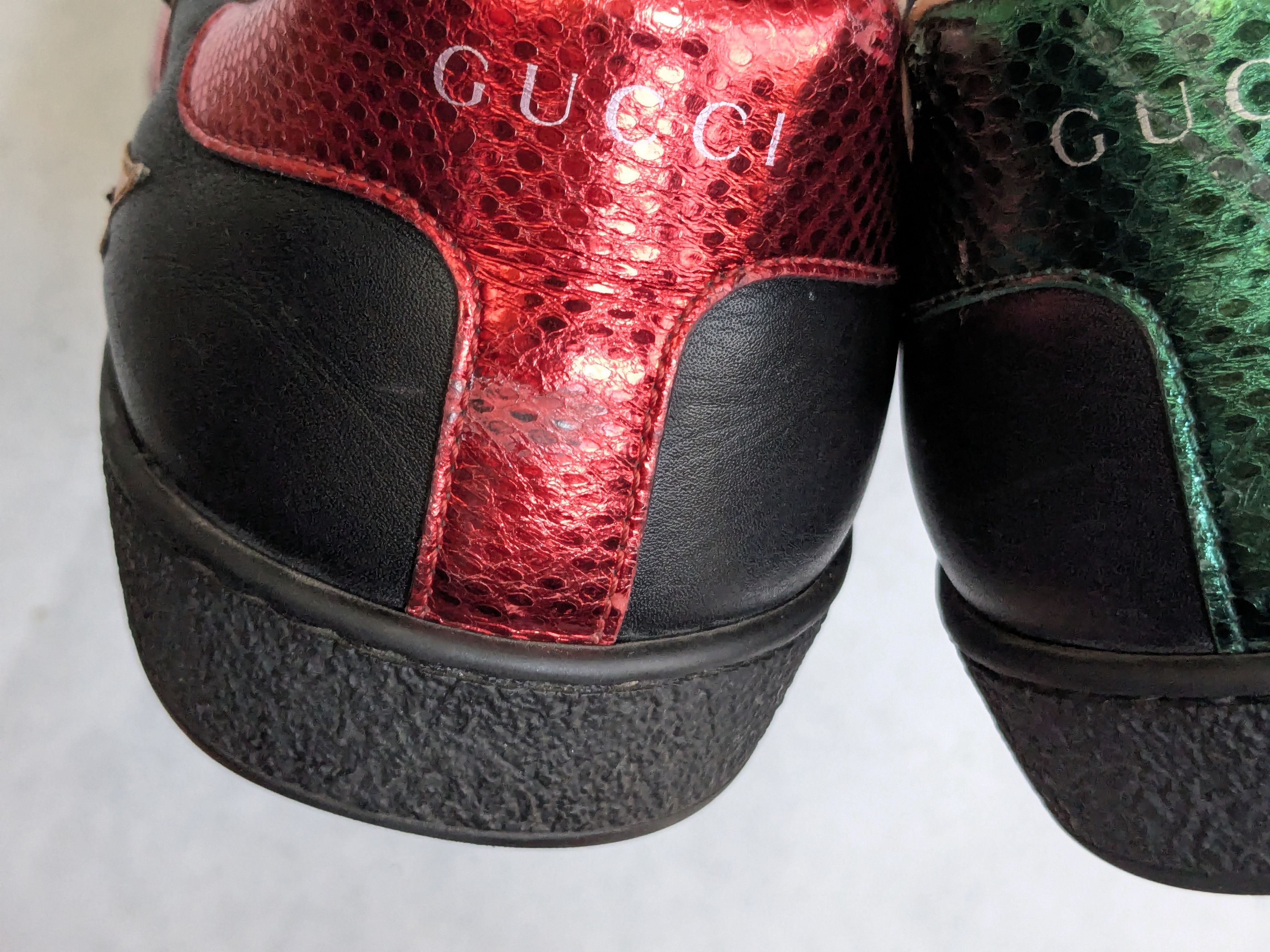 Gucci Gucci Ace Sneakers Black Flames 9 Leather Size US 9 / EU 42 - 13 Thumbnail