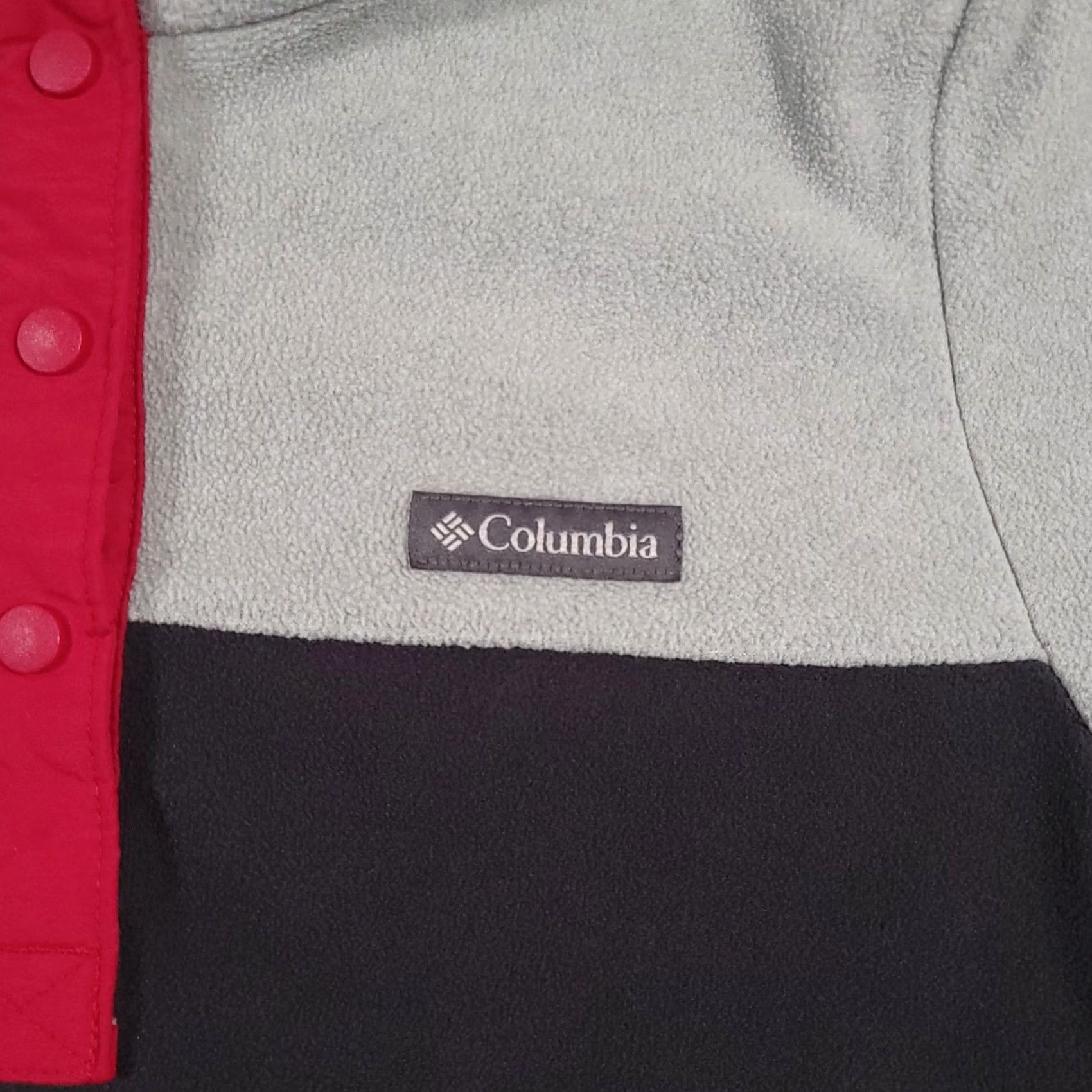Vintage Columbia Pullover Womens Small Gray Black Red Fleece Snap Front Outdoor Jacket Size S / US 4 / IT 40 - 4 Thumbnail