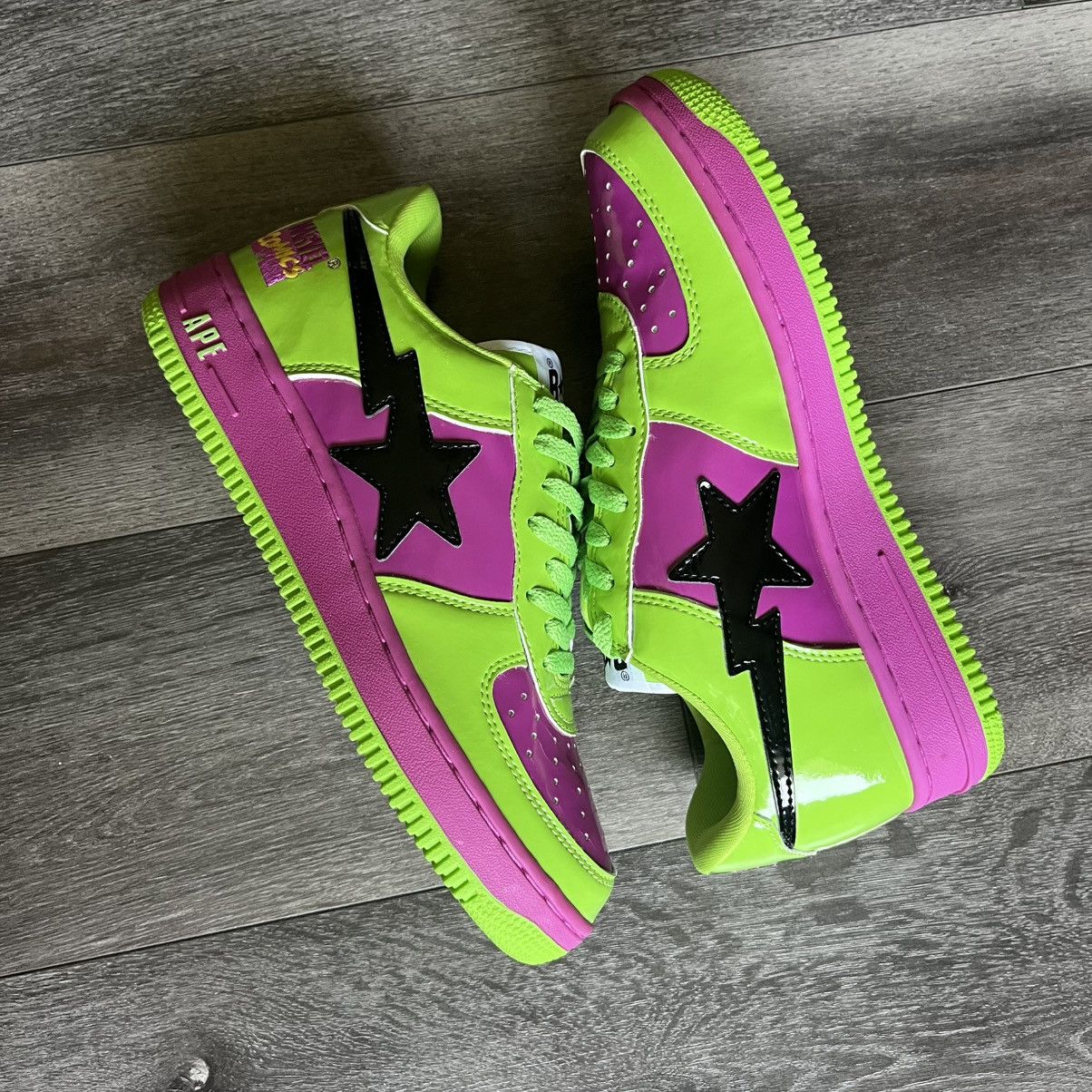 Bape × Marvel Comics RARE OG 2005 A BATHING APE BAPESTA HULK MARVEL LOW SHOES 9 Size US 9 / EU 42 - 3 Thumbnail