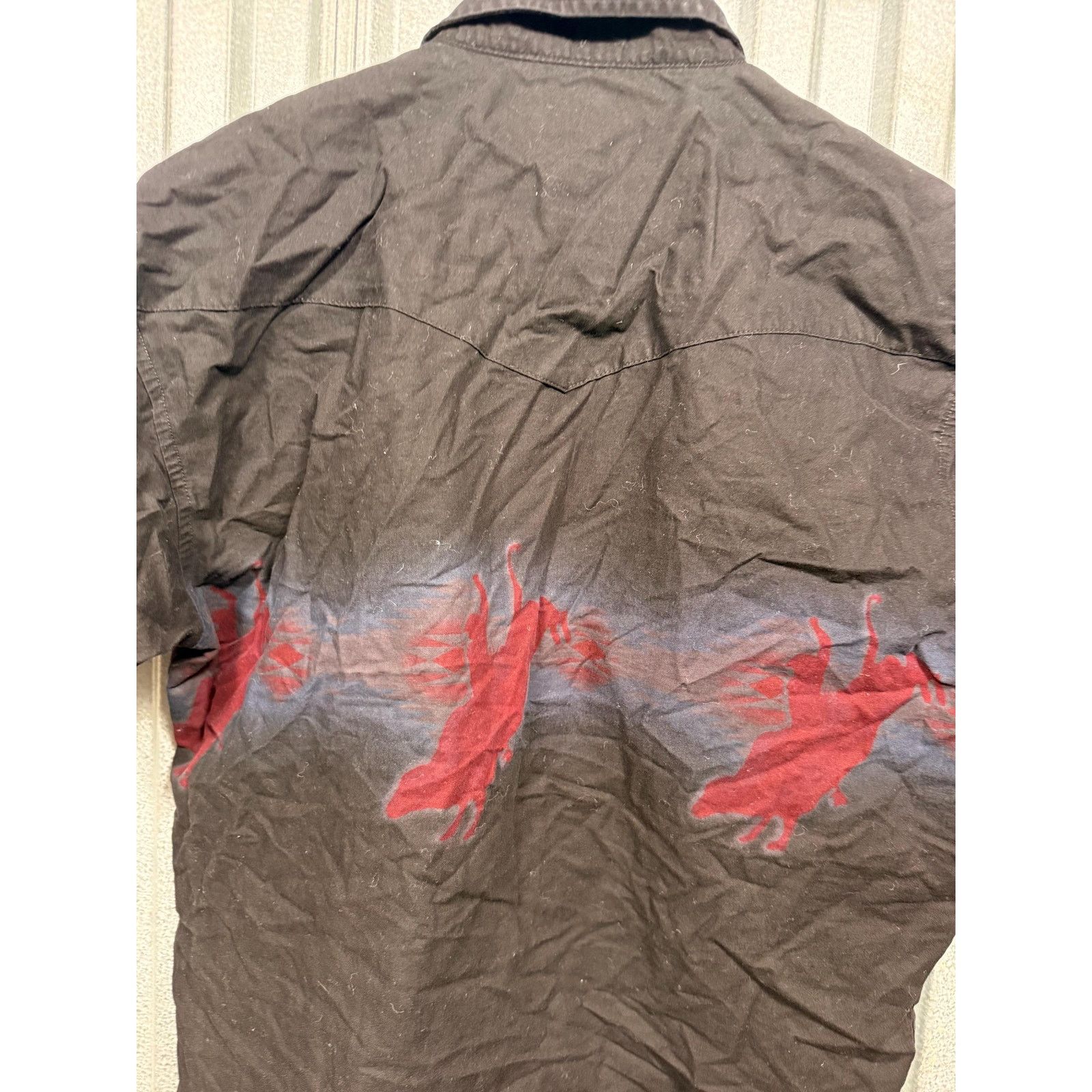Wrangler Vintage Western Wrangler Buffalo Short Sleeve Pearl Snap Size US L / EU 52-54 / 3 - 14 Thumbnail