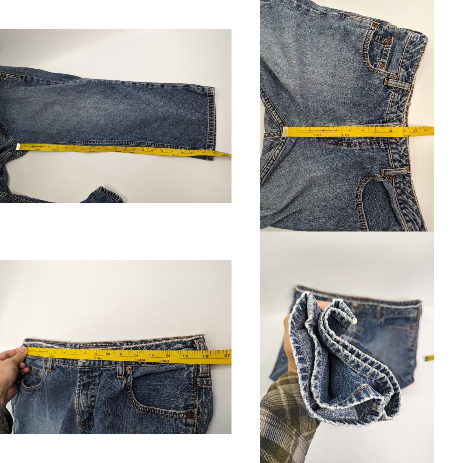 Silver Jeans Co. VINTAGE Silver Jeans Capri Jeans Distressed Women’s 32 Denim 100% Cotton Blue Slim Straight 5-Pocket Womens Jeans Size 24" / US 00 / IT 34 - 8 Thumbnail