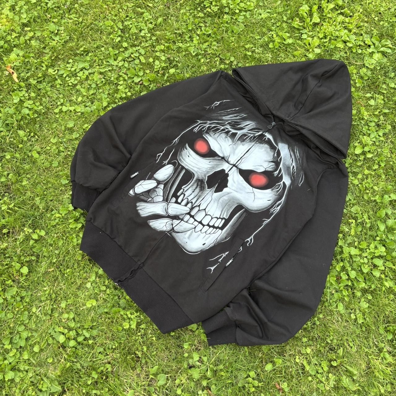 Japanese Brand affliction style gothic skull zip up hoodie Size US S / EU 44-46 / 1 - 2 Thumbnail