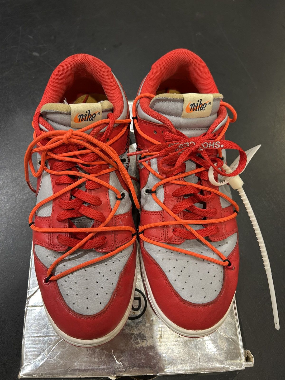 Nike Nike Dunk Low ‘Off-White University Red’ Size US 11 / EU 44 - 4 Thumbnail