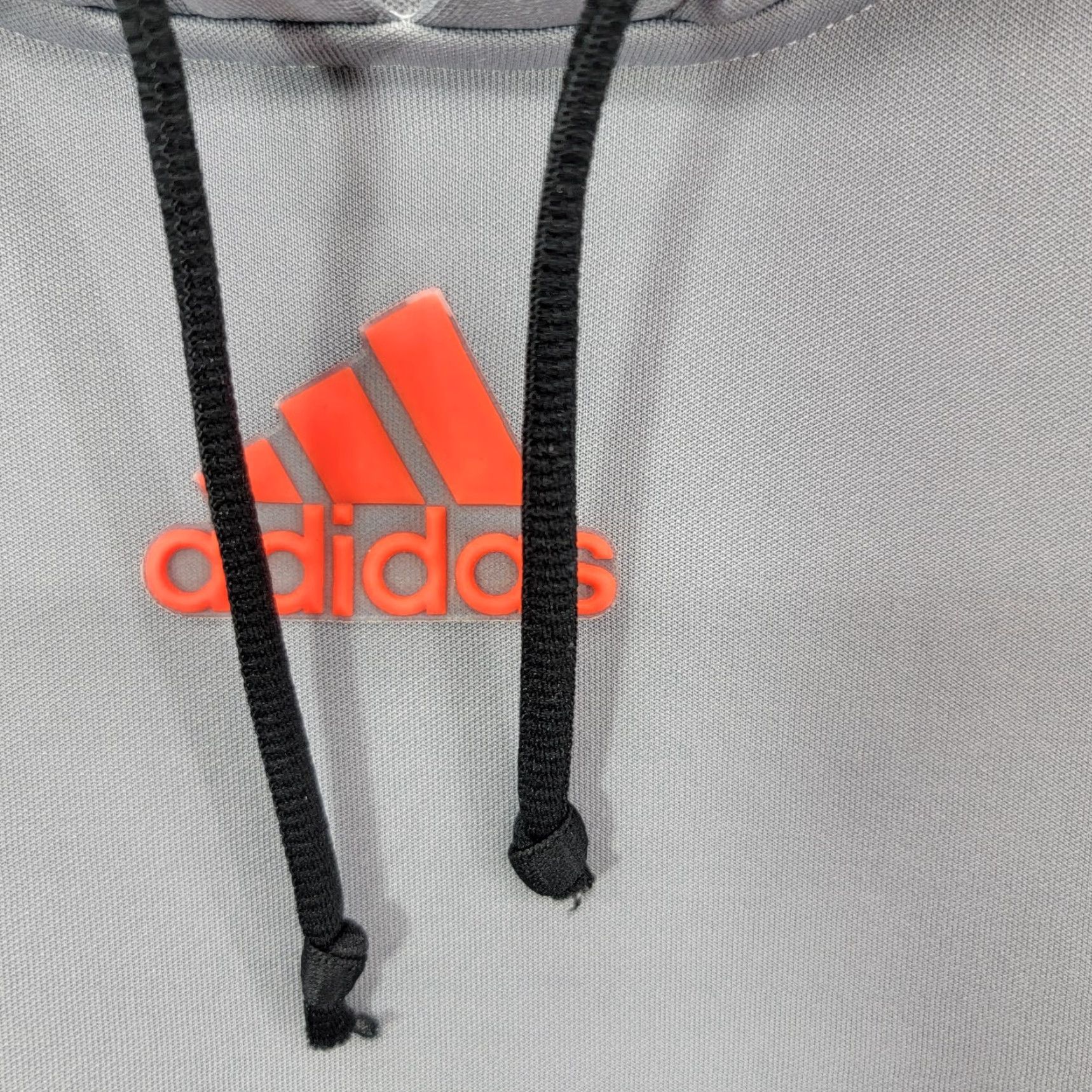 Adidas Adidas Hoodie Men Medium Orange Logo Grey Pullover Workout Preppy Gym Size US M / EU 48-50 / 2 - 2 Thumbnail