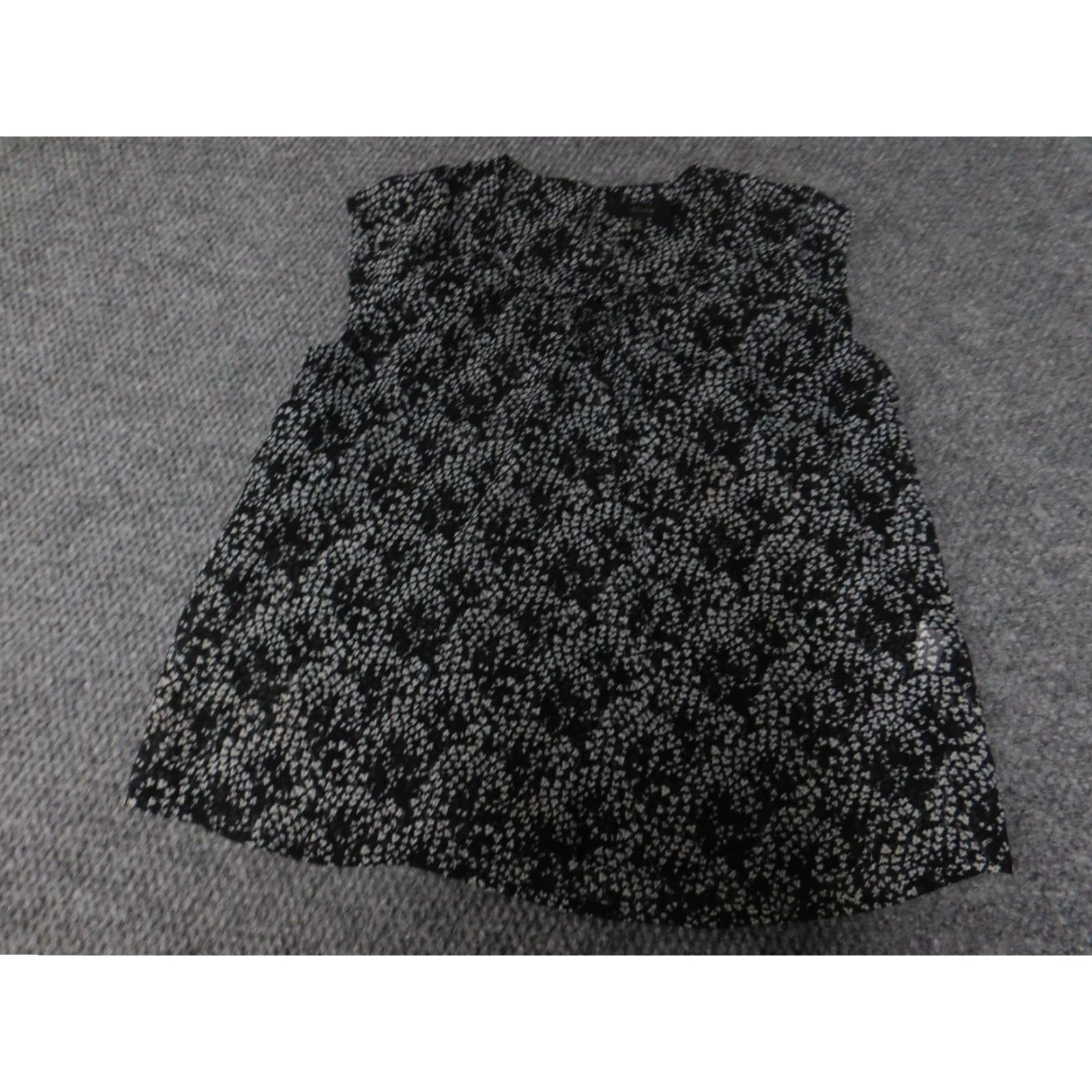 Vintage Eclair Blouse Shirt Women Short Sleeve Crew Neck Black Floral Medium Regular with Stretch Size S / US 4 / IT 40 - 2 Thumbnail