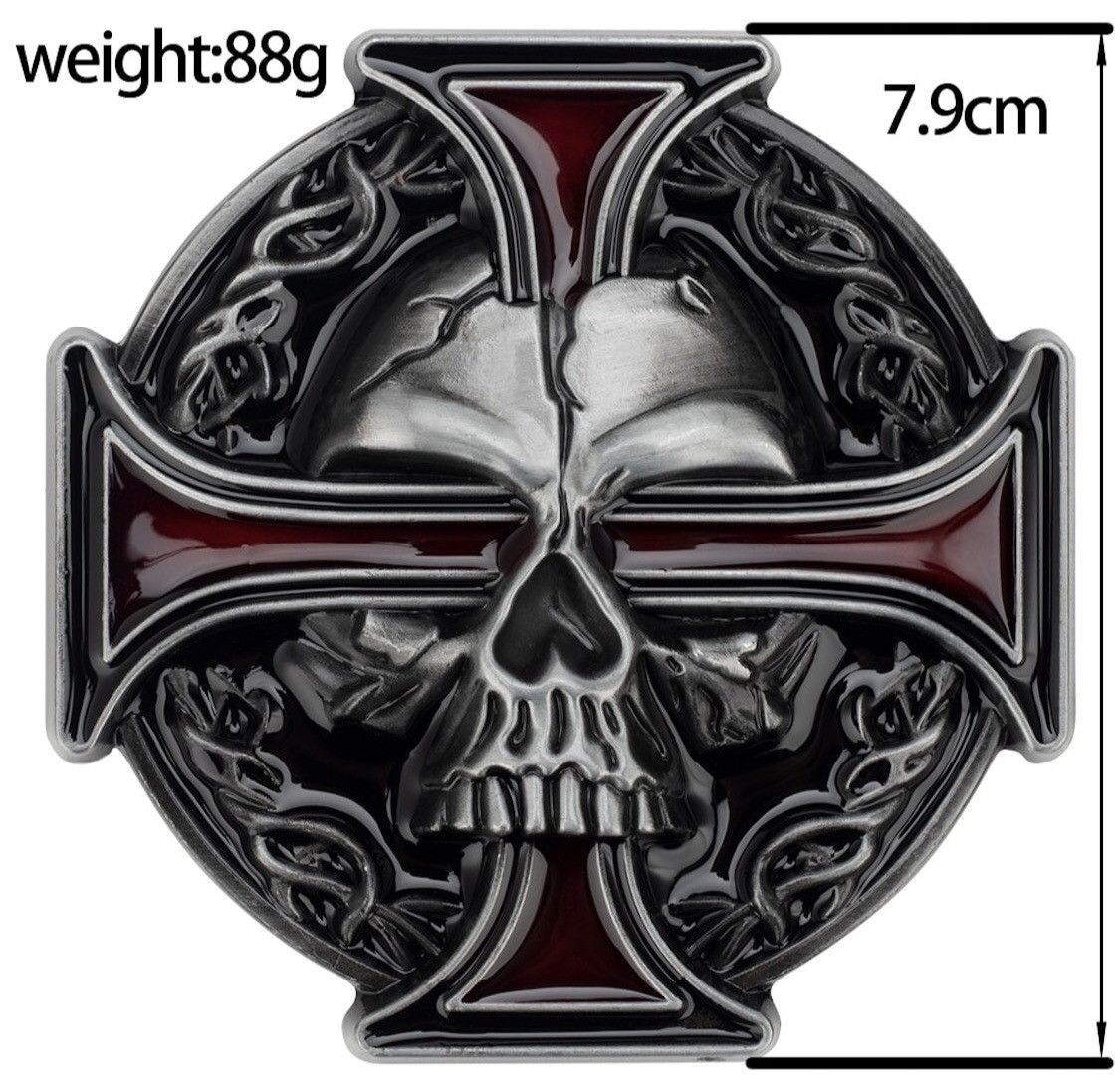 Jewelry Skull Leather Belt Size ONE SIZE - 8 Thumbnail