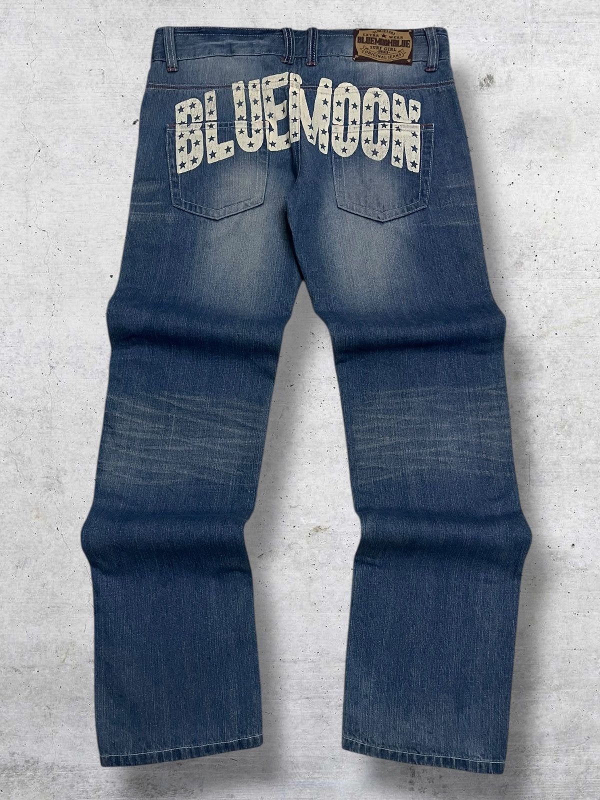 Japanese Brand VINTAGE BLUE MOON BLUE OG JAPAN DESIGNER STAR USA DENIM 90S Size US 32 / EU 48 - 10 Thumbnail