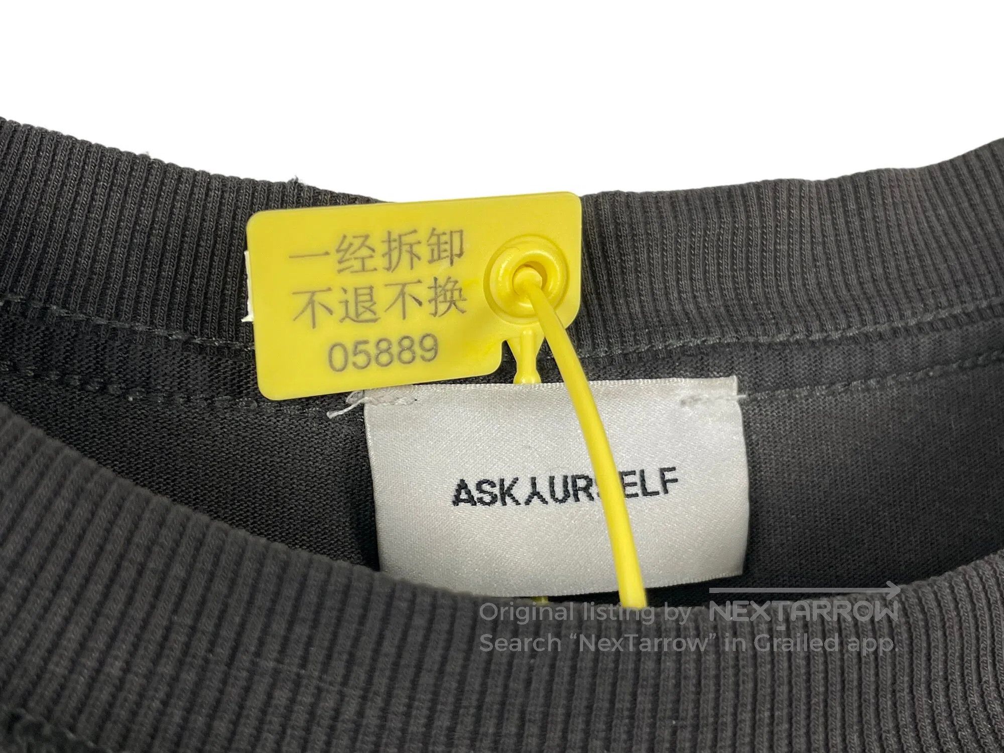 Askyurself ASKYURSELF Washed Grey Short Sleeve Size US L / EU 52-54 / 3 - 5 Thumbnail