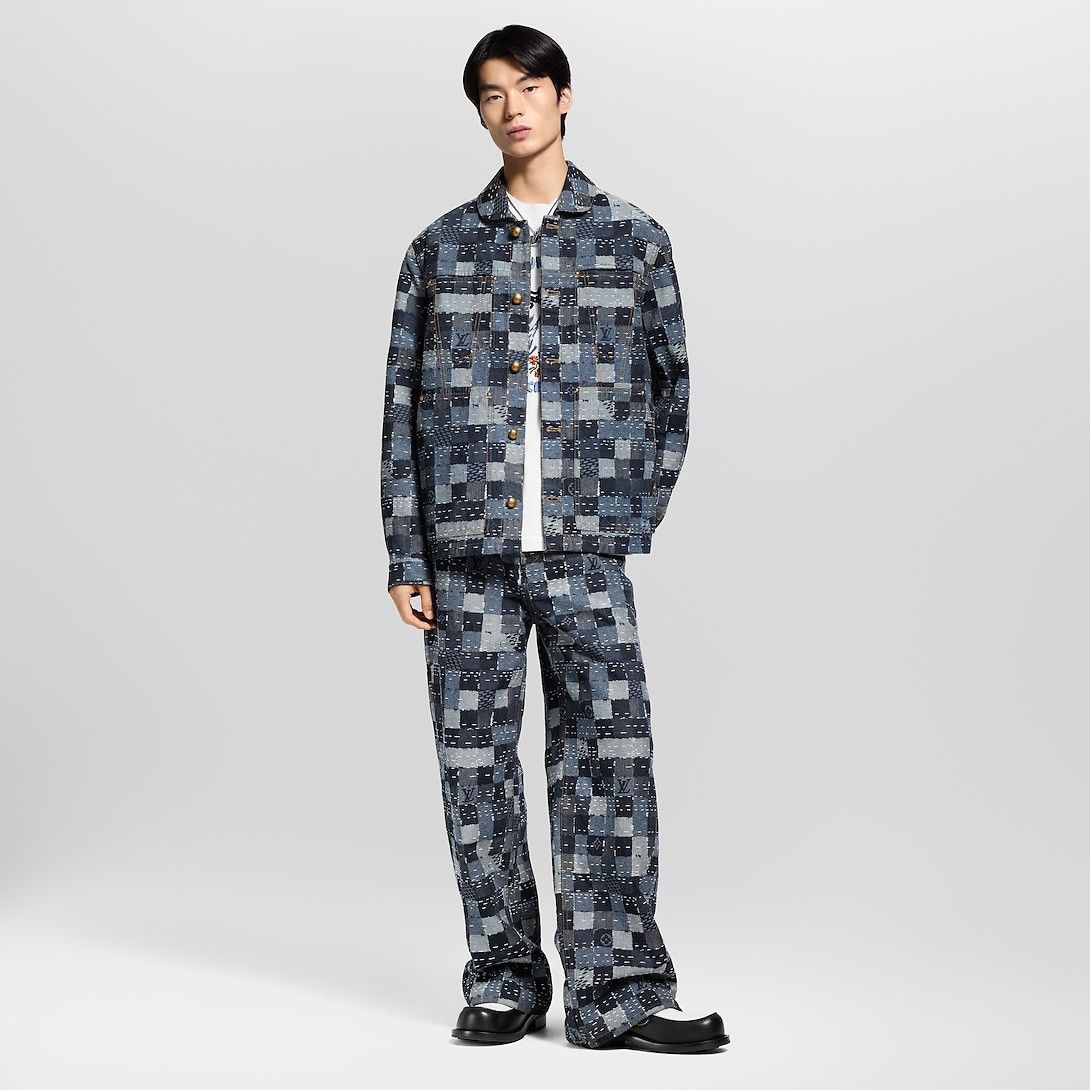 Louis Vuitton Damier Denim Workwear Blouson Size US XXS / EU 40 - 4 Thumbnail