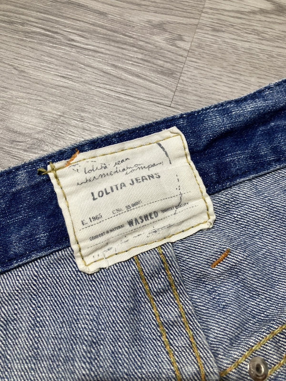 If Six Was Nine 2000s Lolita Y2k Studded Faded 3/4 Jeans Pants Lgb Punk Size US 32 / EU 48 - 19 Thumbnail