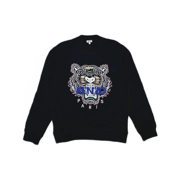 Kenzo Kenzo Black Long Sleeve Tiger Embroidered Sweatshirt -2507 Size US M / EU 48-50 / 2 - 2 Thumbnail