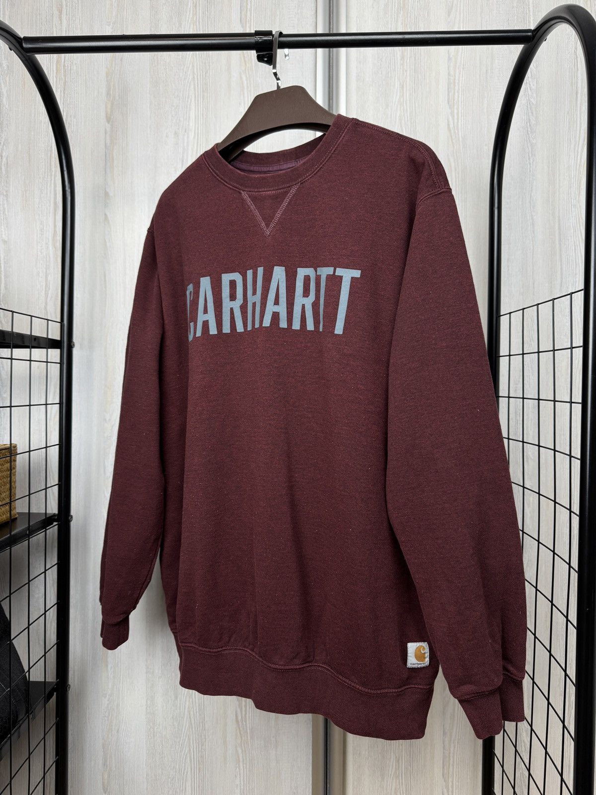 Carhartt Carhartt vintage men midweigh block logo crewneck sweatshirt Size US XL / EU 56 / 4 - 7 Thumbnail