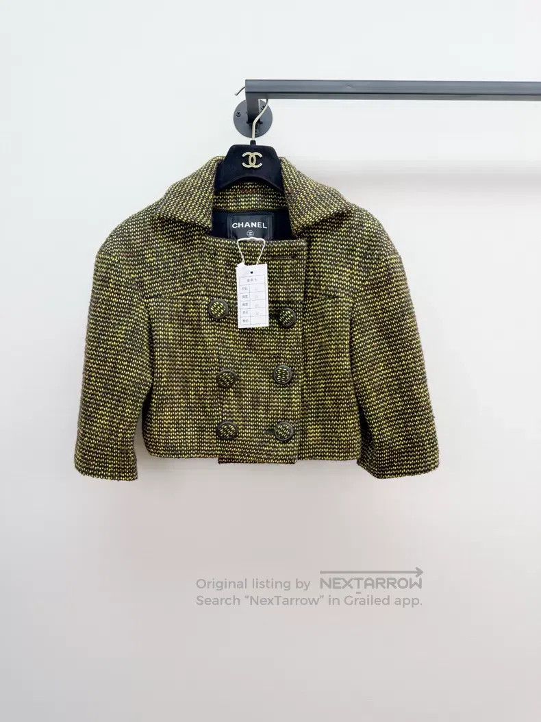 Chanel Chanel Green braided jacket Size XXS / US 00 / IT 34 - 1 Thumbnail