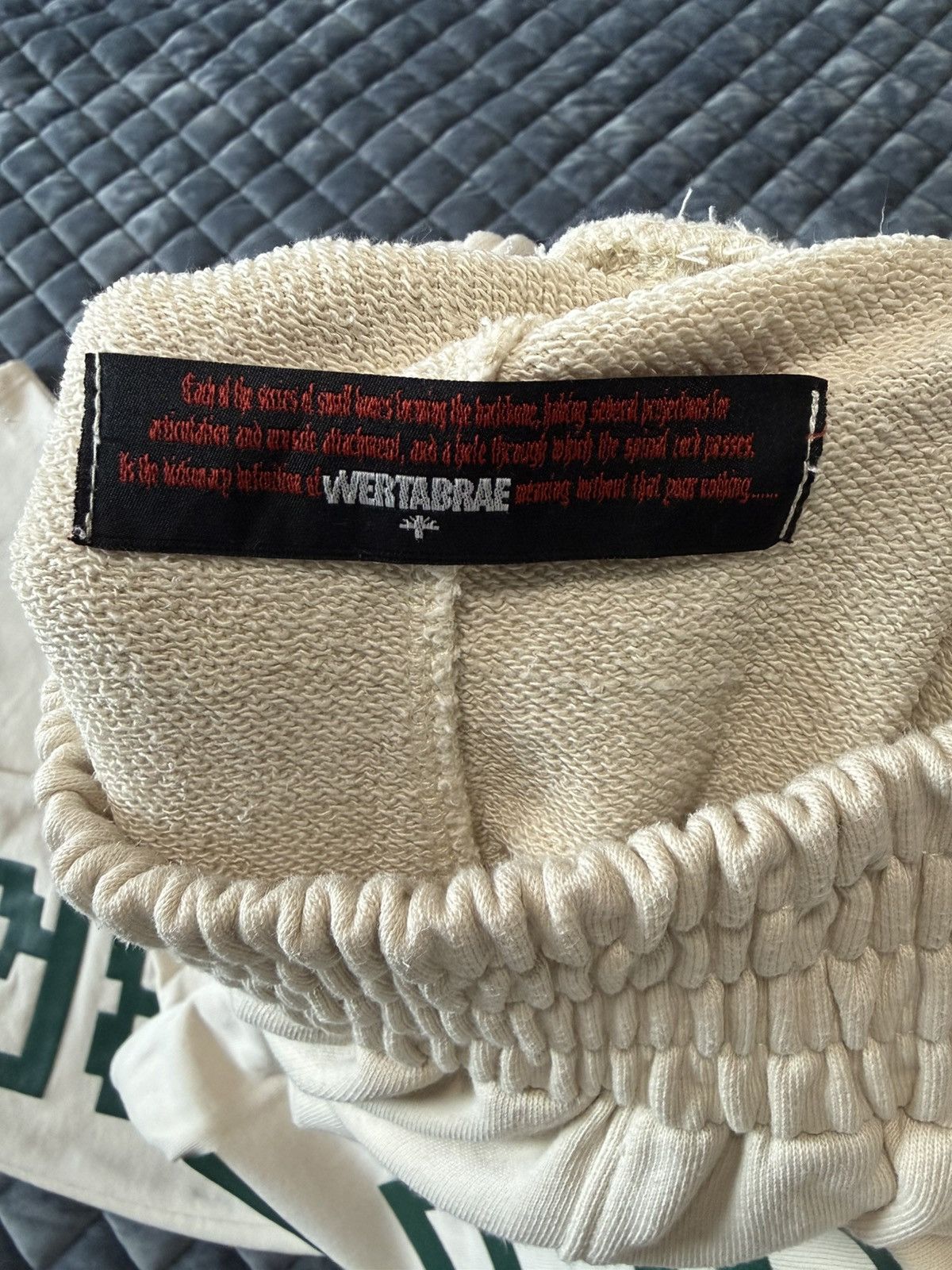 Vertabrae Sweatpants Cream and Green