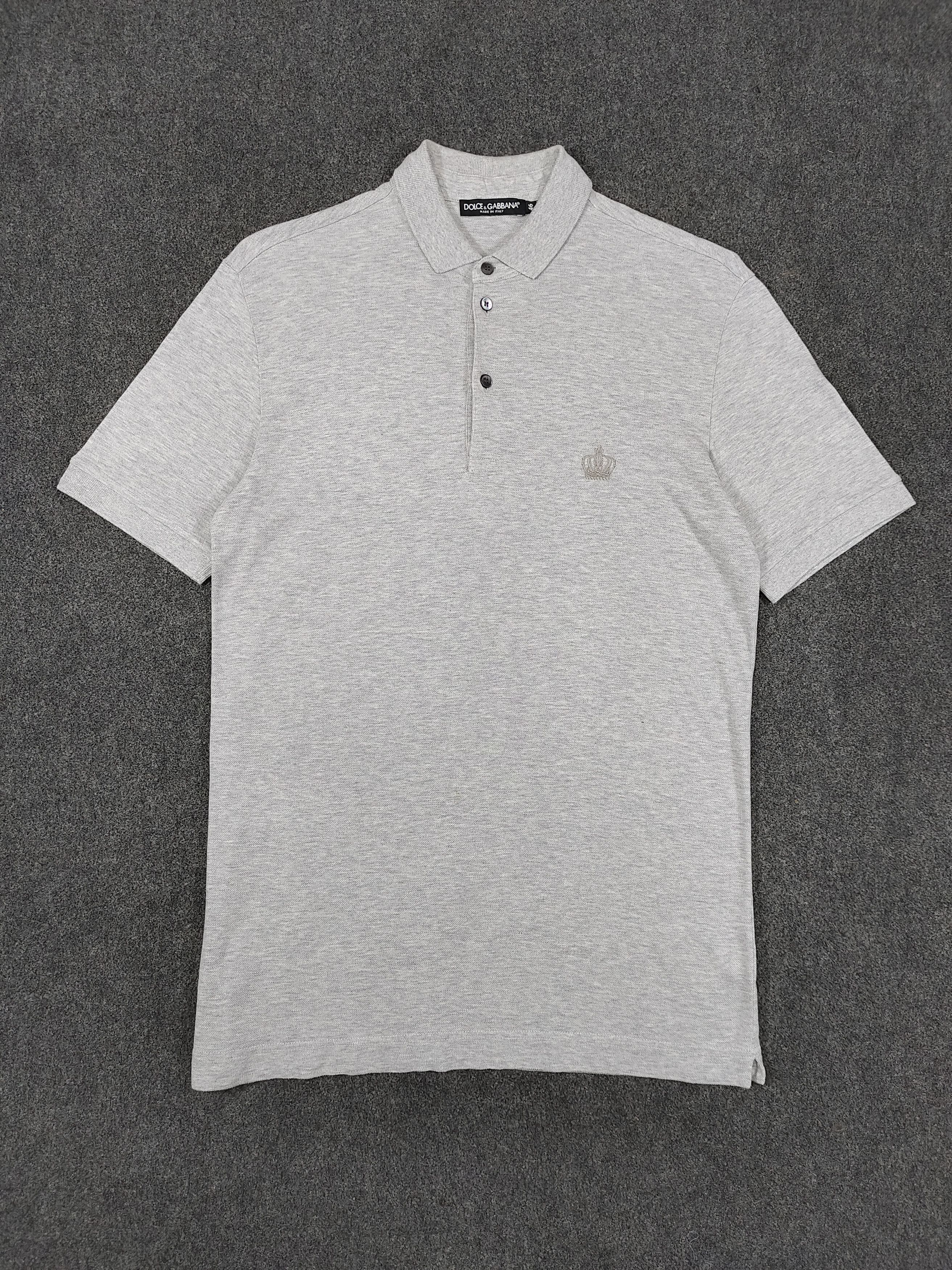 Dolce & Gabbana D&G - Crown Embroidery Logo Luxury Designer Polo Shirt Size US M / EU 48-50 / 2 - 1 Thumbnail