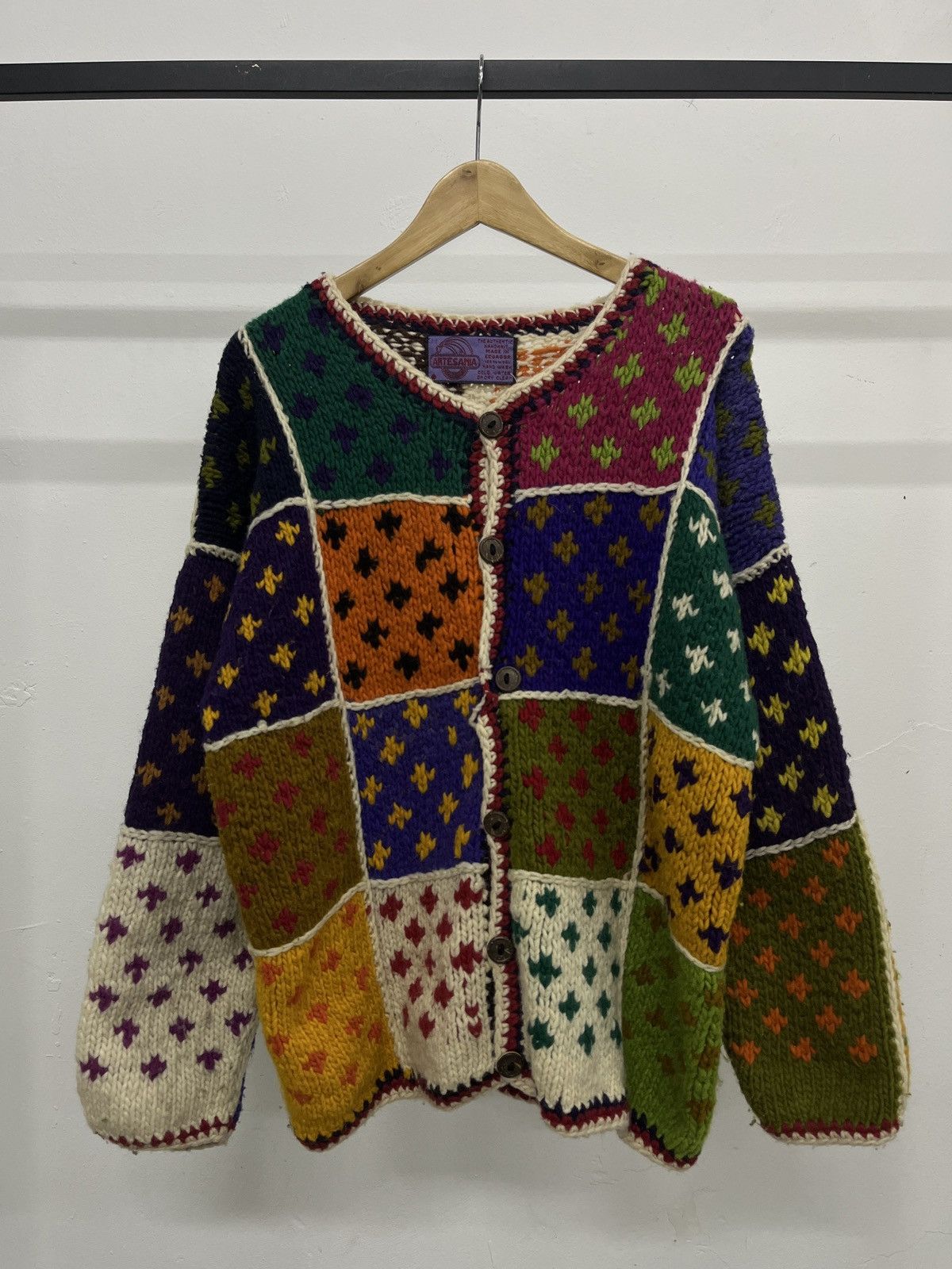 Kapital Vintage Kapital Coogi Style Patch Work Knitted Cardigan Size US M / EU 48-50 / 2 - 1 Thumbnail