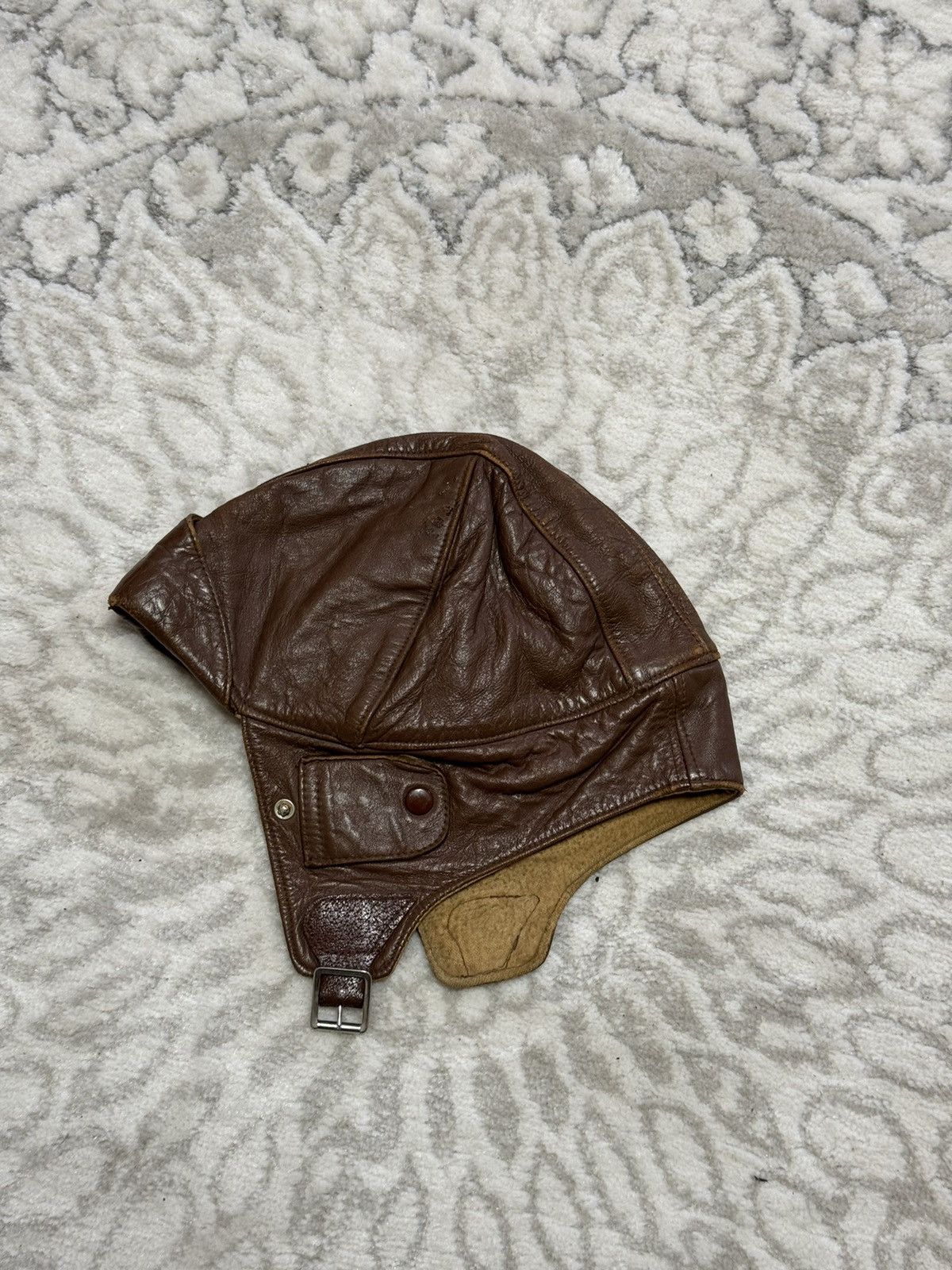 Vintage Very rare military World War aviator cap helmet hat Size ONE SIZE - 2 Thumbnail