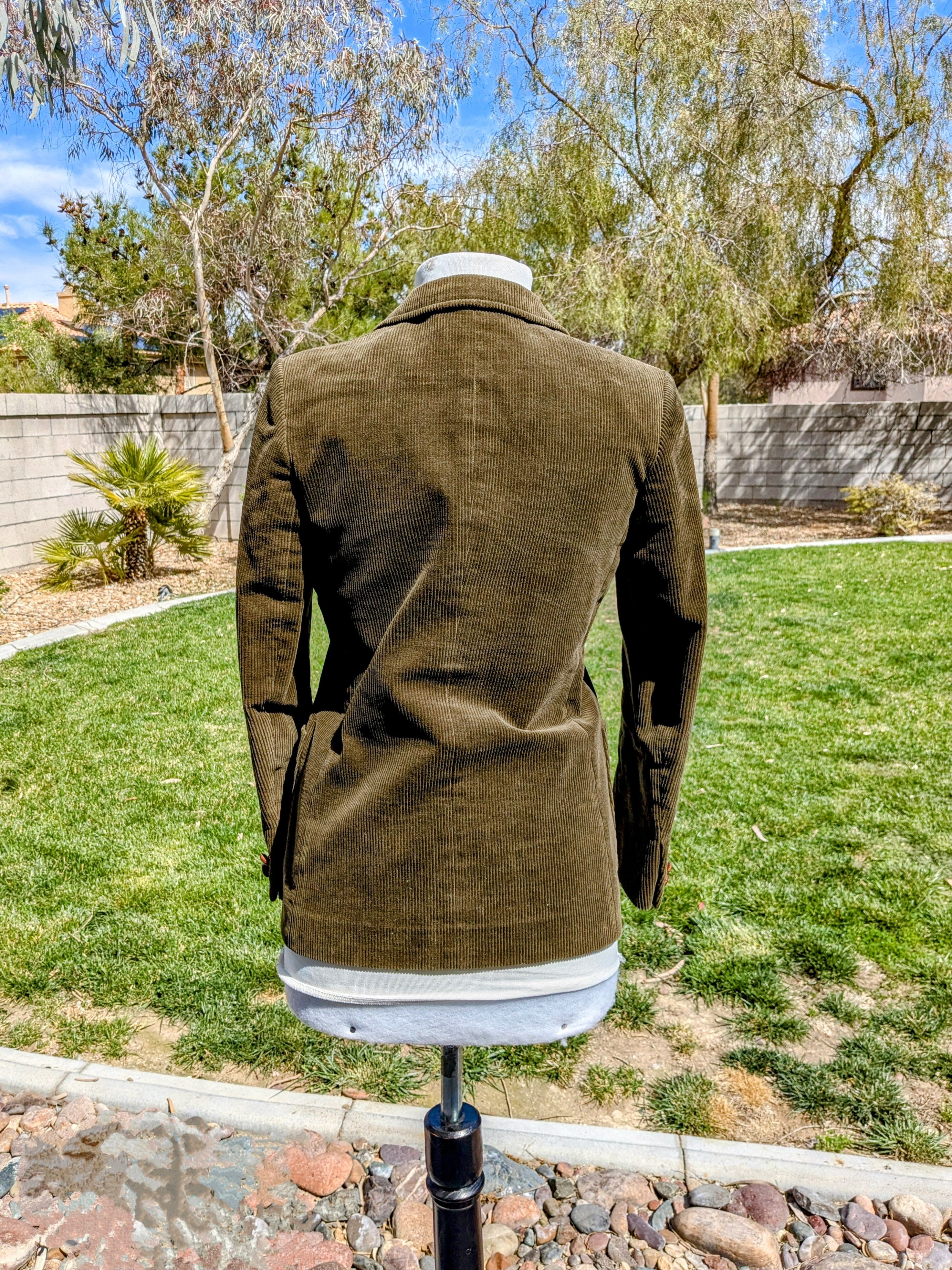 Vintage VTG Ladies New Yorker Corduroy Damaged Blazer w/Pin Coat Size M / US 6-8 / IT 42-44 - 4 Thumbnail