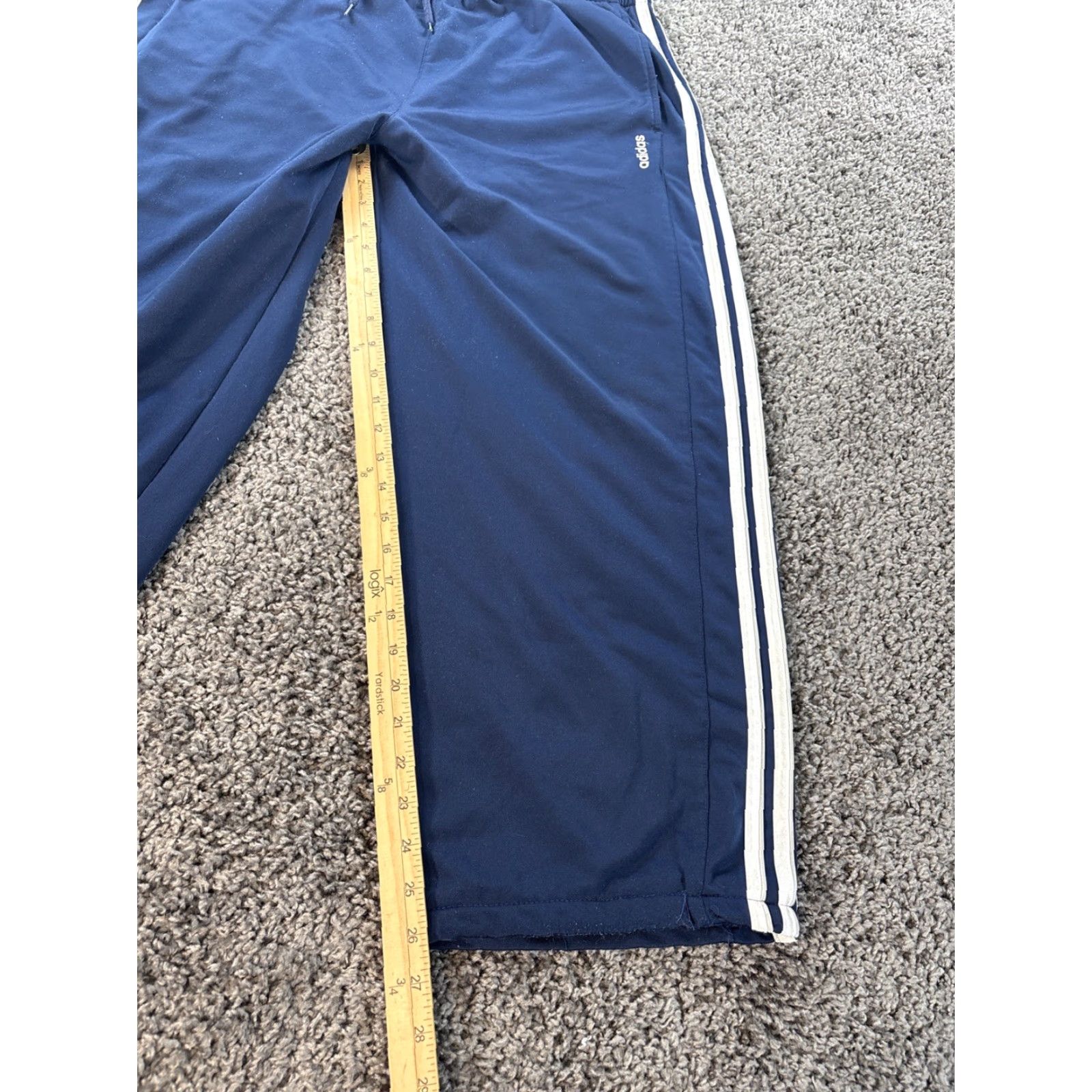Adidas VINTAGE adidas Track Pants Mens XL Blue Pockets 00s Baggy Warm Ups Basketball 70s Style Size US 36 / EU 52 - 2 Thumbnail