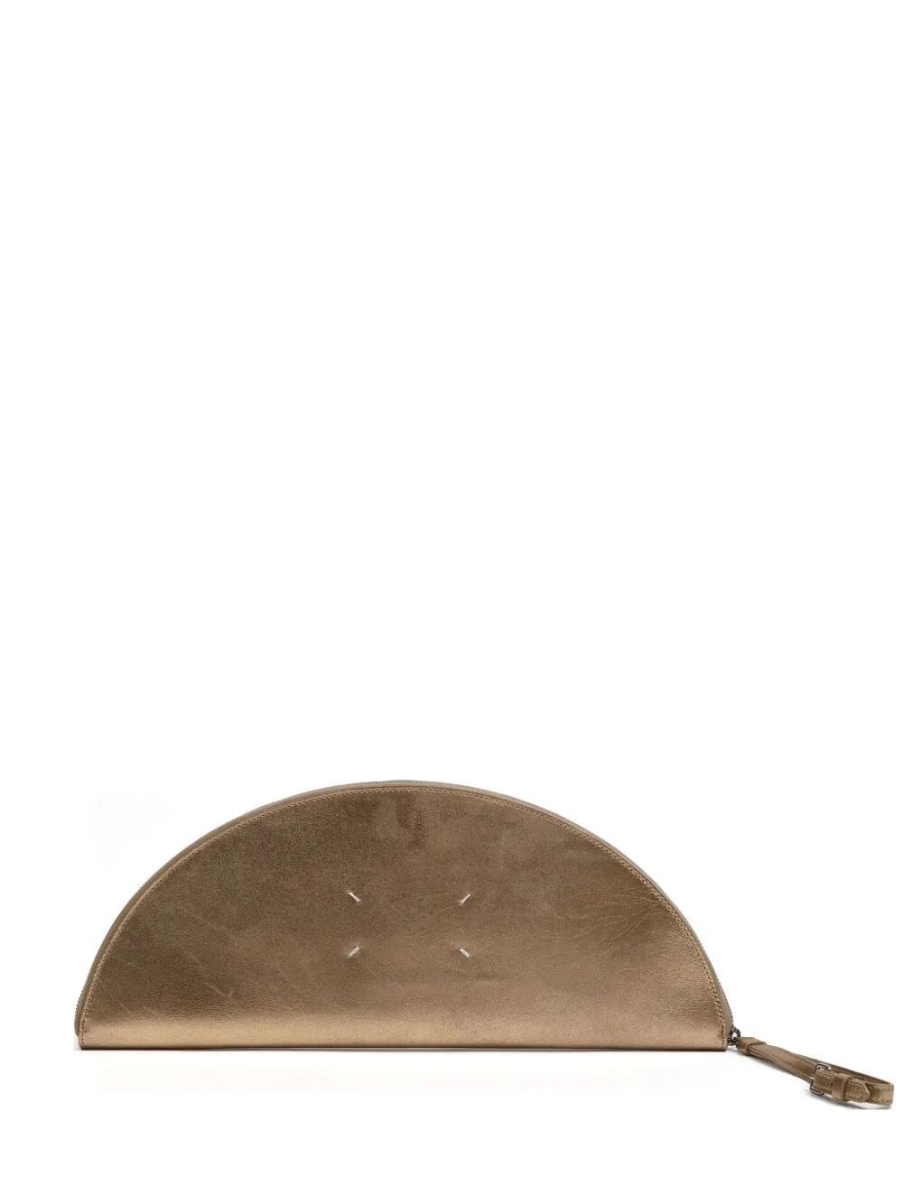 Big Halfmoon Metallic Leather Pouch, Women's