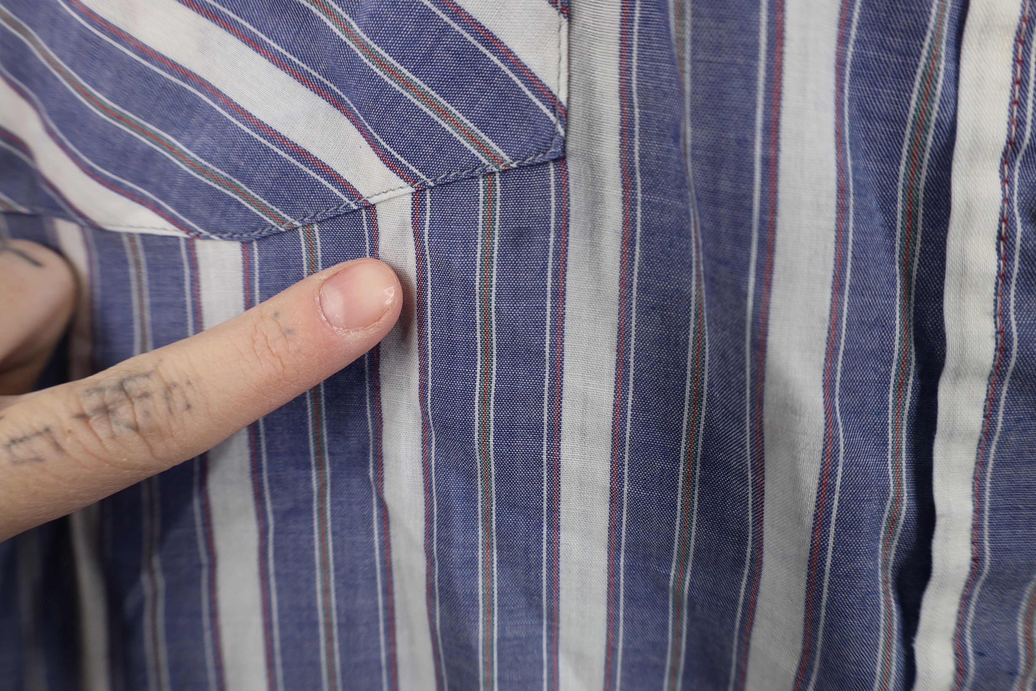 Vintage Vintage 90s Streetwear Rodeo Cowboy Striped Button Shirt Size US XXL / EU 58 / 5 - 5 Thumbnail