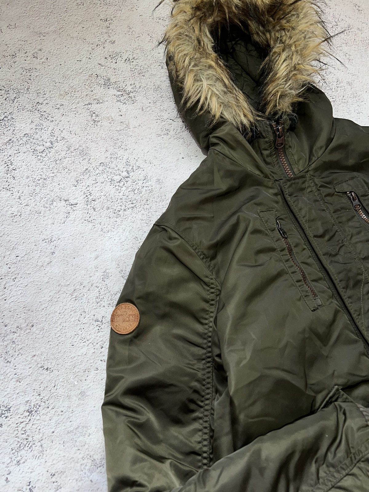 If Six Was Nine × Le Grande Bleu (L.G.B.) * Y2k Vintage Mohair Fluffy Fuzzy Fur Hood Bomber Jacket Size US M / EU 48-50 / 2 - 6 Thumbnail