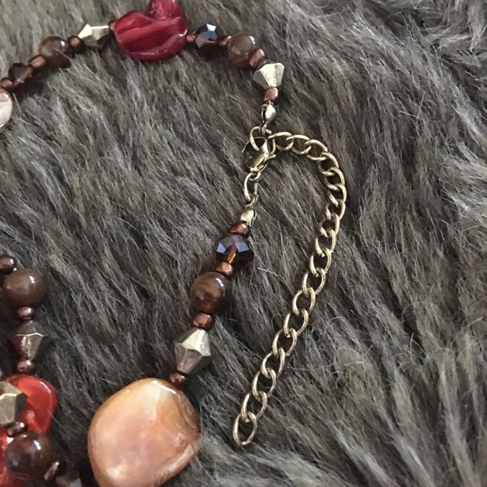 Vintage Vintage fall tone painted natural shell necklace Size ONE SIZE - 8 Thumbnail