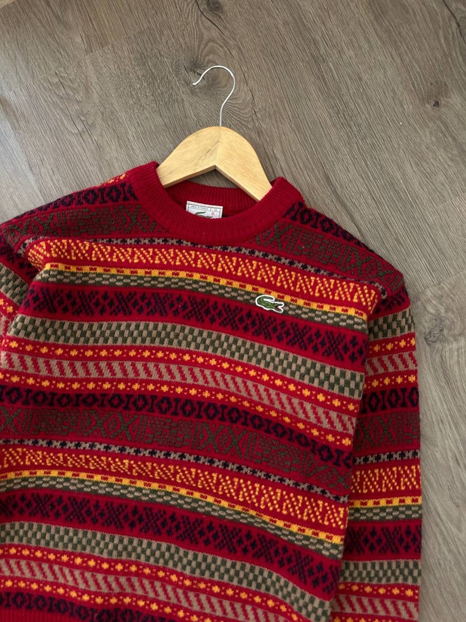 Lacoste × Vintage Vintage Lacoste Red Wool Sweater Size US XS / EU 42 / 0 - 8 Thumbnail