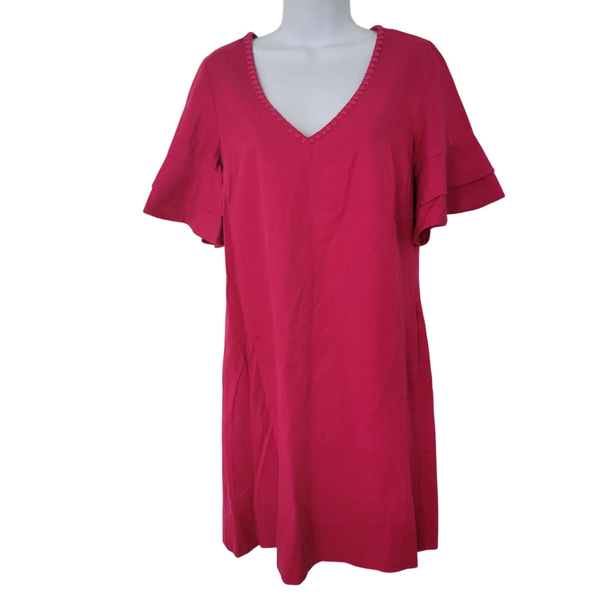 Tommy Bahama Tommy Bahama XS Hot Pink Flutter Sleeve Dress LANAILETTE Bar Size XS / US 0-2 / IT 36-38 - 1 Thumbnail